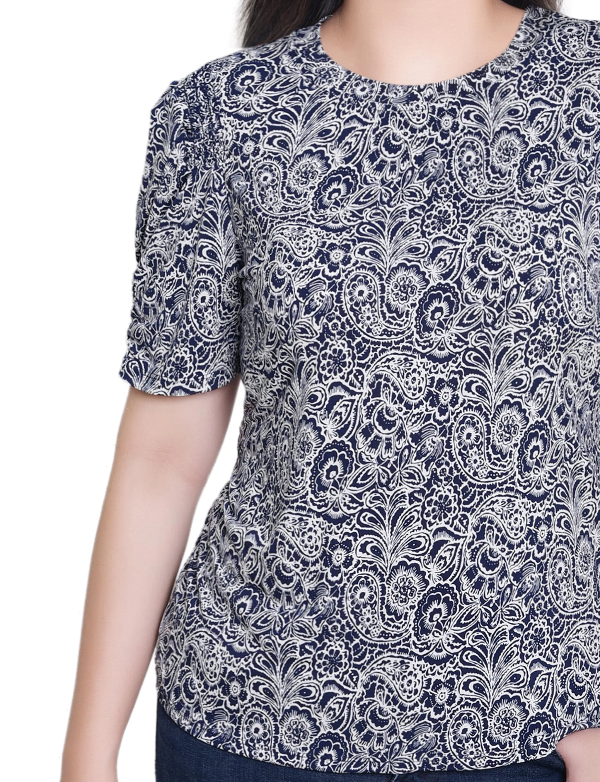 NY Collection Short Sleeve Scoop Neck Top sold by Dress Barn