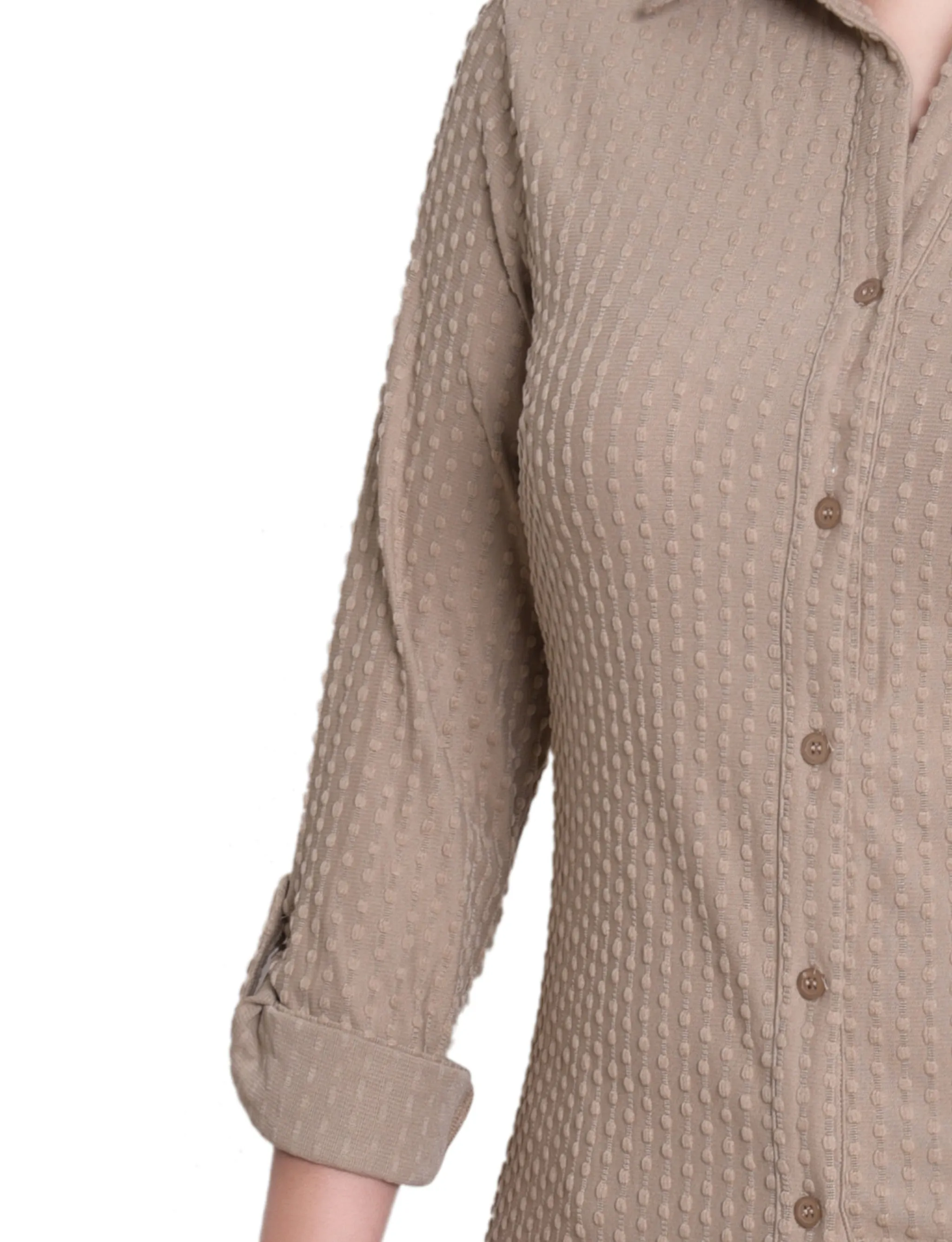 NY Collection Long Sleeve Textured Knit Top sold by Dress Barn product image thumbnail 2