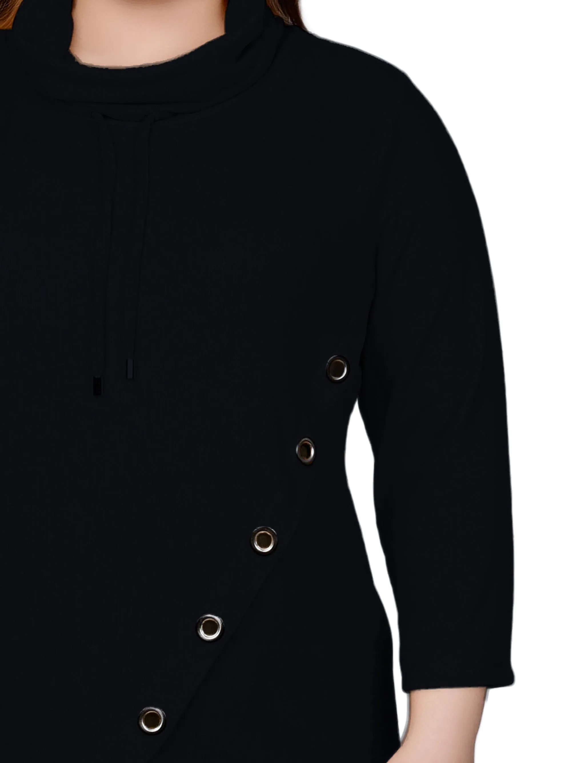 NY Collection Plus Size 3/4 Slv Top With Grommet Hem sold by Dress Barn product image thumbnail 2