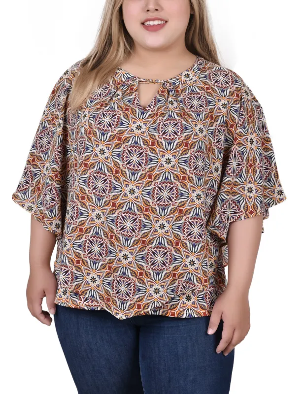 NY Collection Plus Size Elbow Sleeve Poncho Top sold by Dress Barn