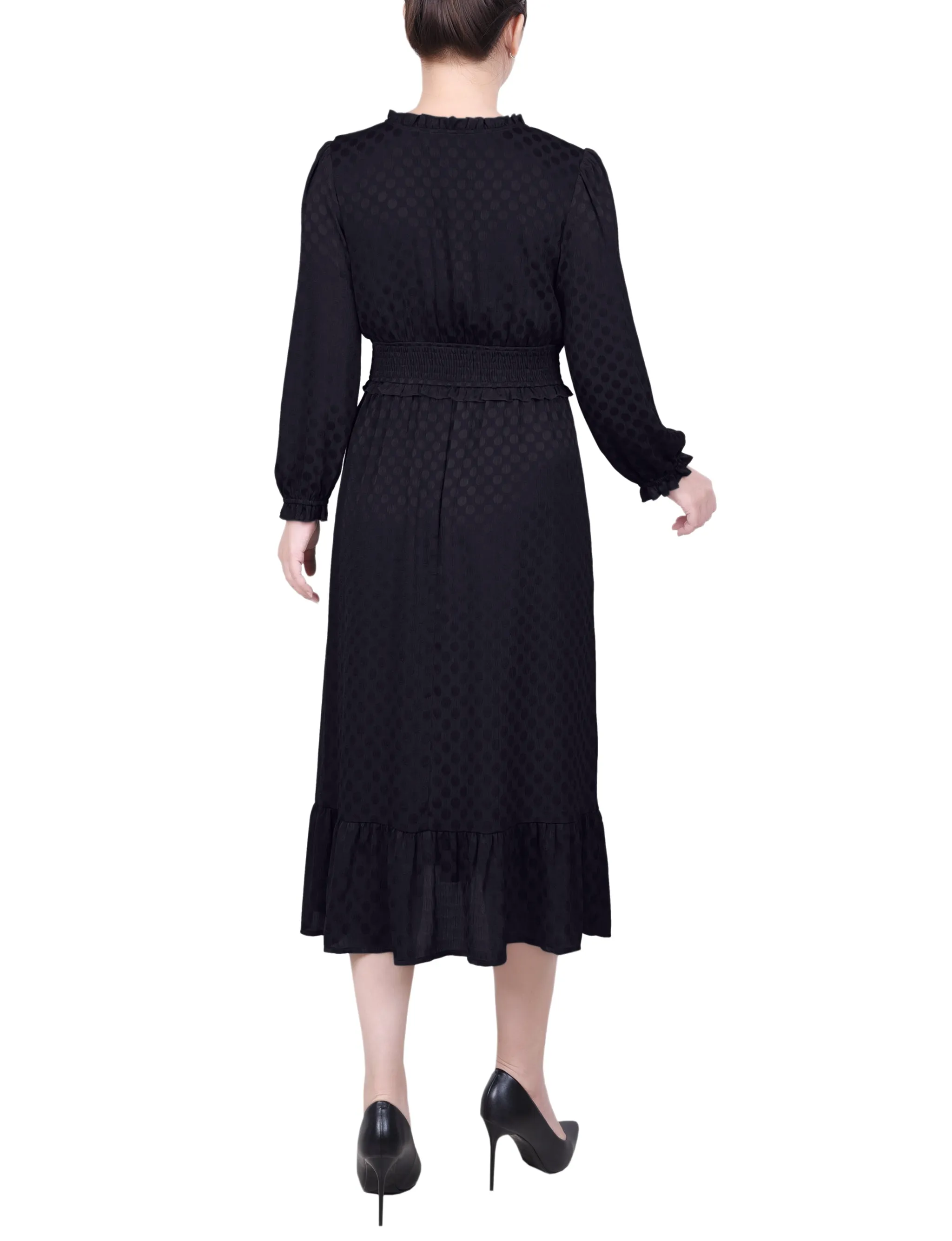NY Collection Petite Long Sleeve Surplice Neck Dress sold by Dress Barn product image thumbnail 4