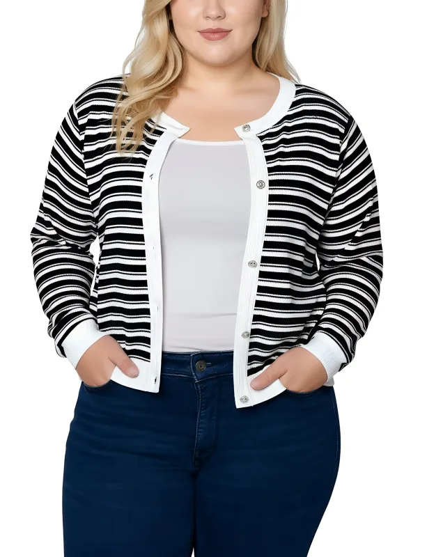 NY Collection Plus Size Long sleeve Ribbed Cardigan sold by Dress Barn