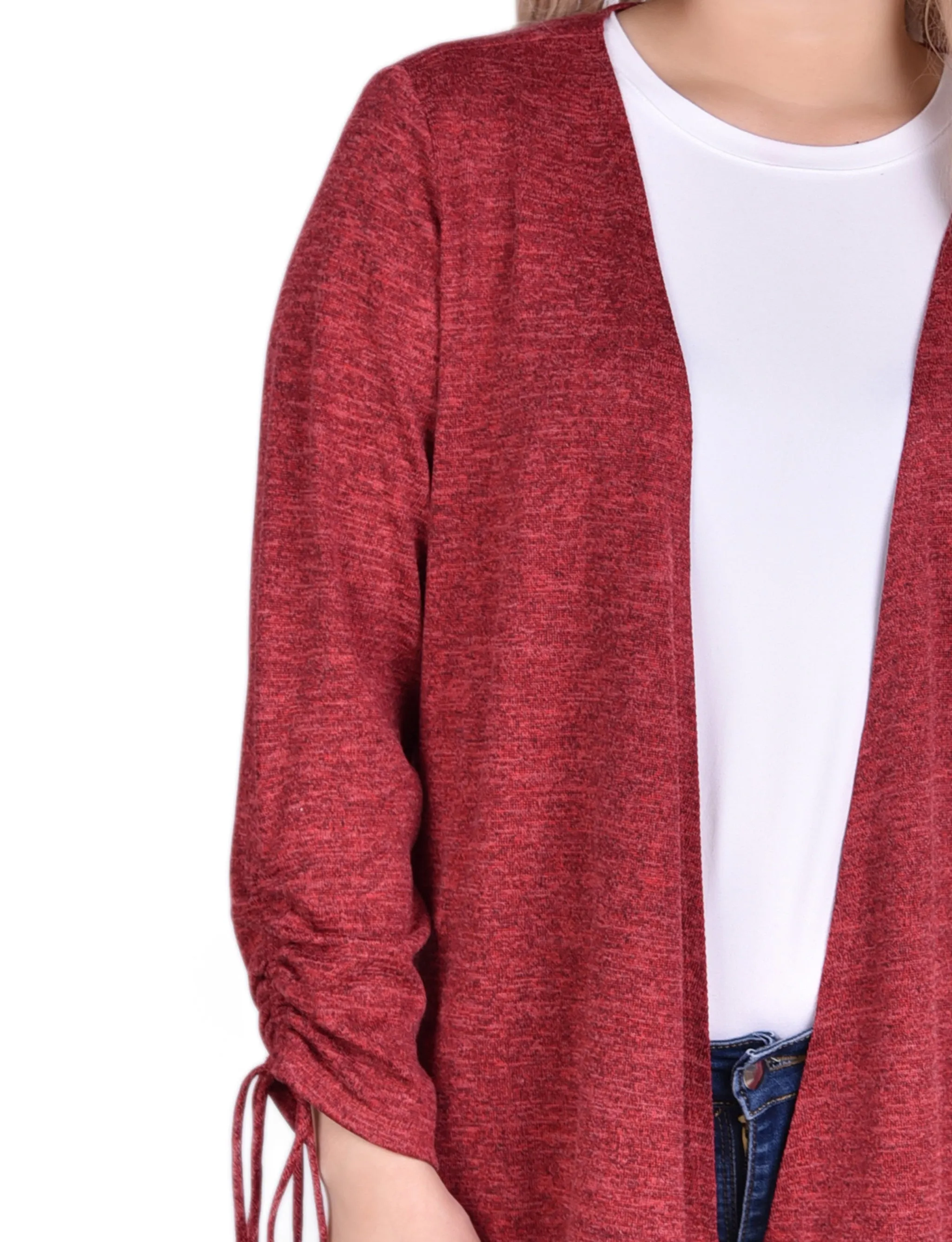 NY Collection Missy Long Sleeve Hi Lo Hem Cardigan - Jester Red sold by Dress Barn product image thumbnail 3