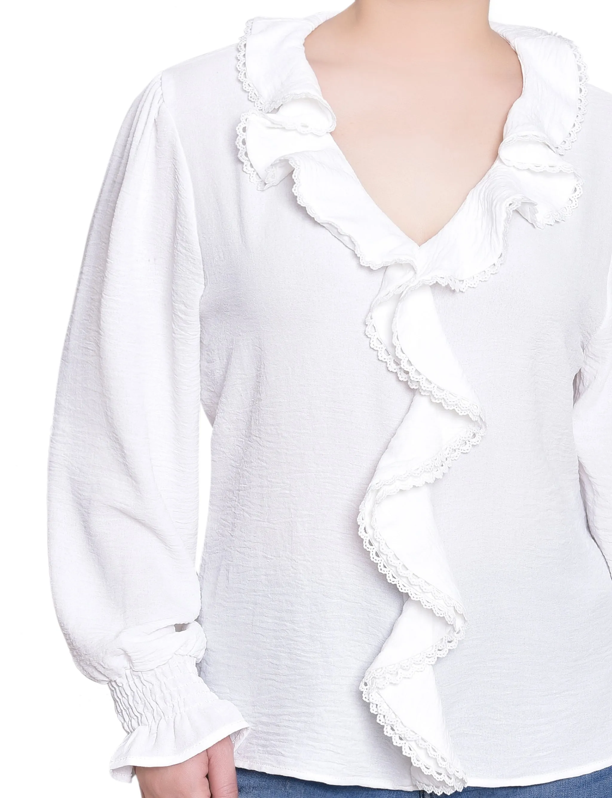 NY Collection Short Sleeve Ruffle Front Blouse sold by Dress Barn product image thumbnail 2