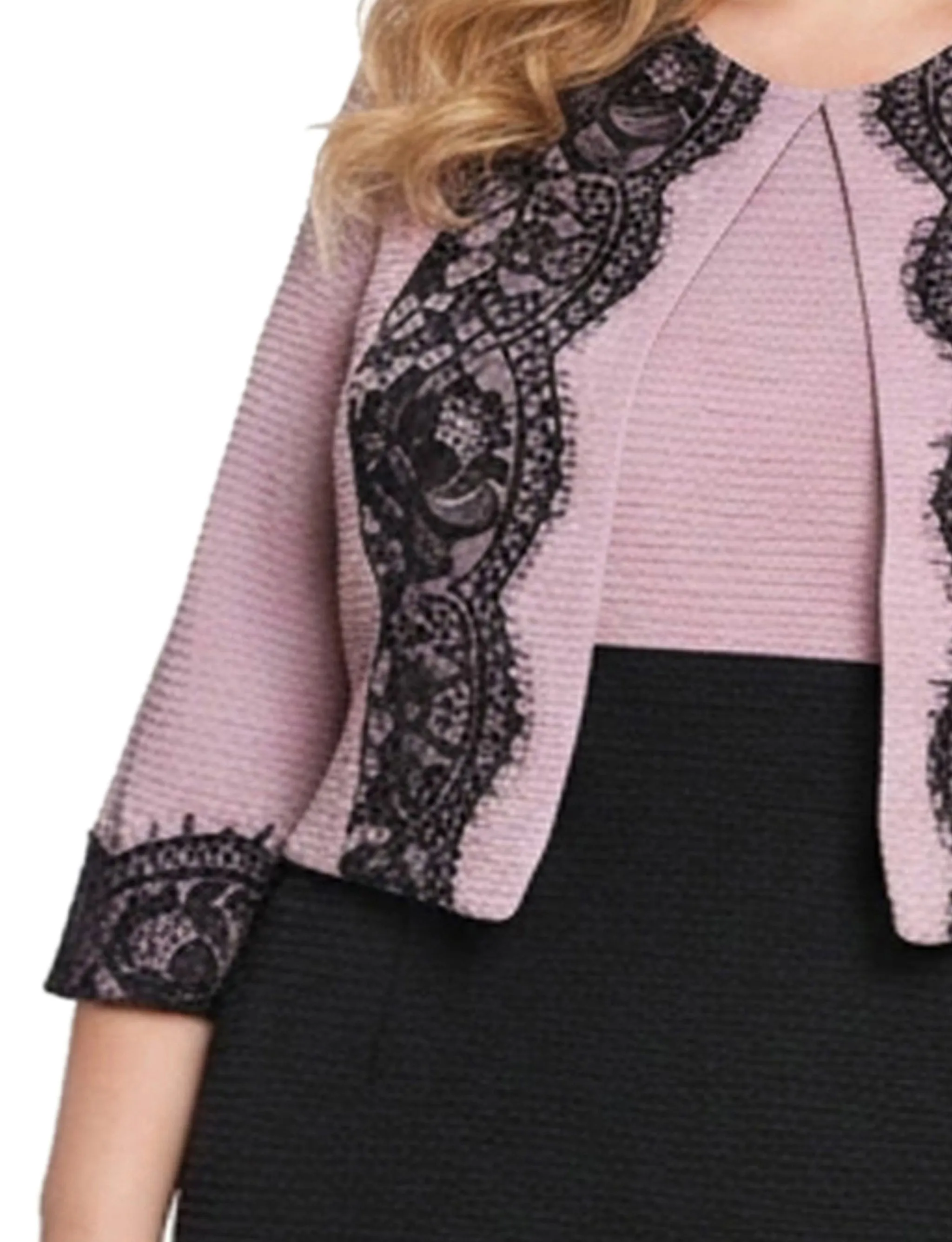 NY Collection Plus Size Lace-Detail 2 Piece Textured Knit Dress Set sold by Dress Barn product image thumbnail 2