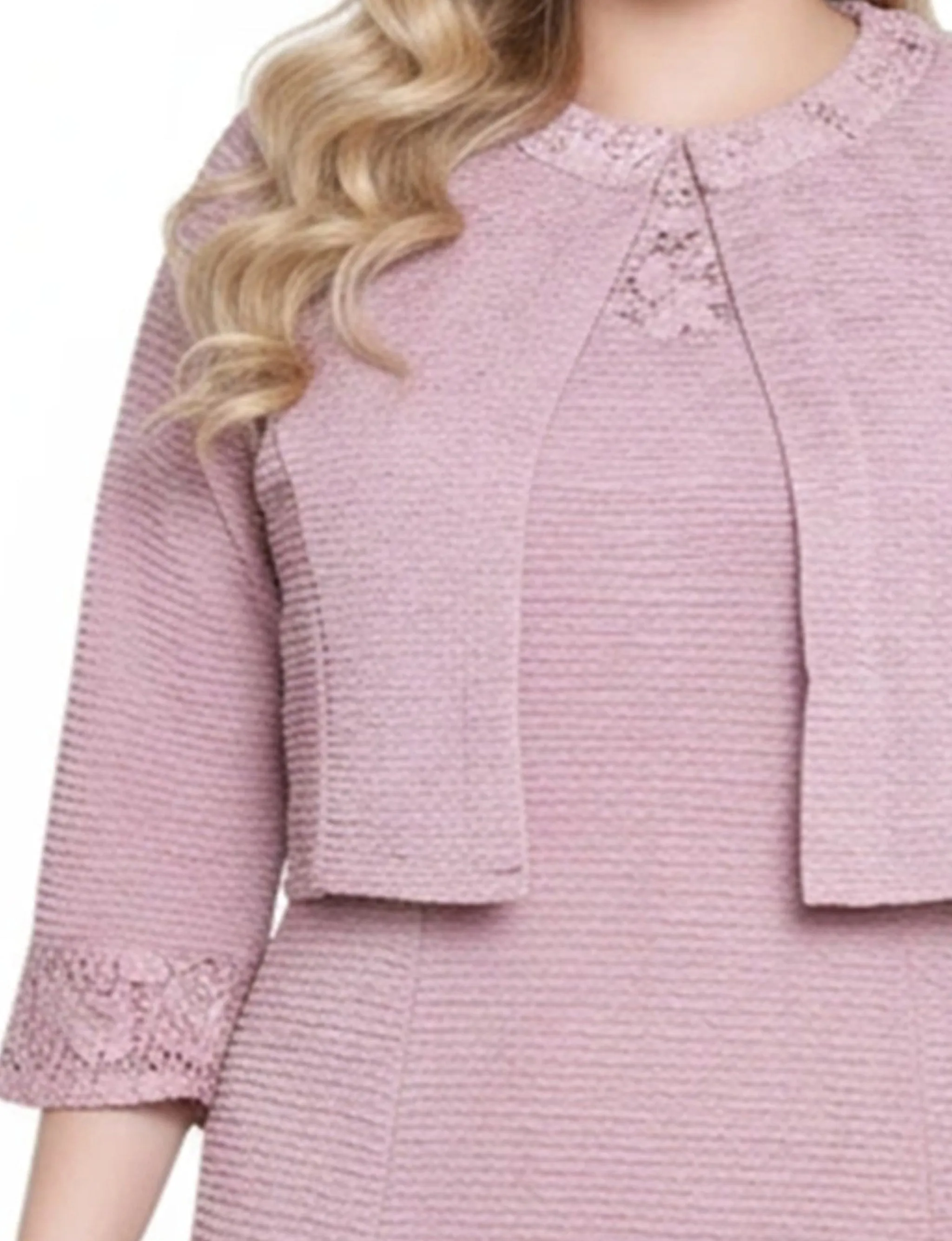 NY Collection Plus Size Two Piece Novelty Knit and Lace Dress Set sold by Dress Barn product image thumbnail 2
