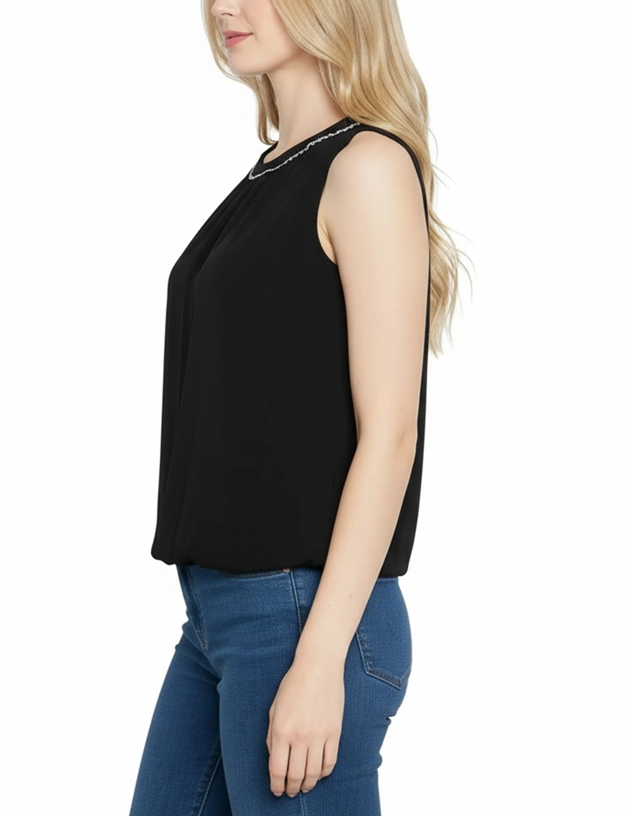 NY Collection Petite Sleeveless Blouson Top sold by Dress Barn product image thumbnail 3