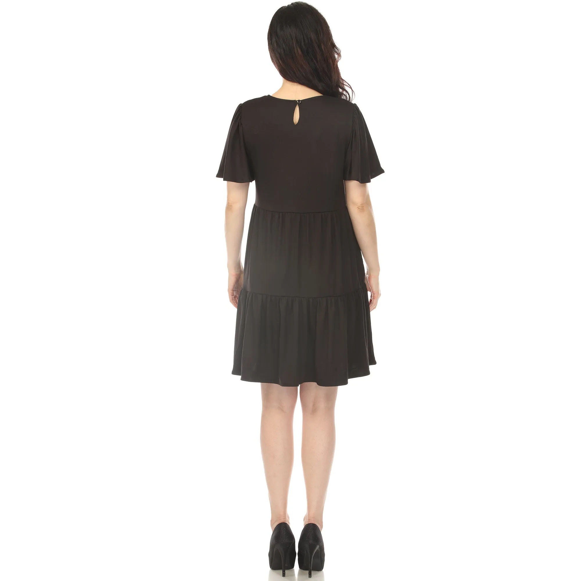 Women's V-Neck Short Sleeve Dress - Black sold by Dress Barn product image thumbnail 3