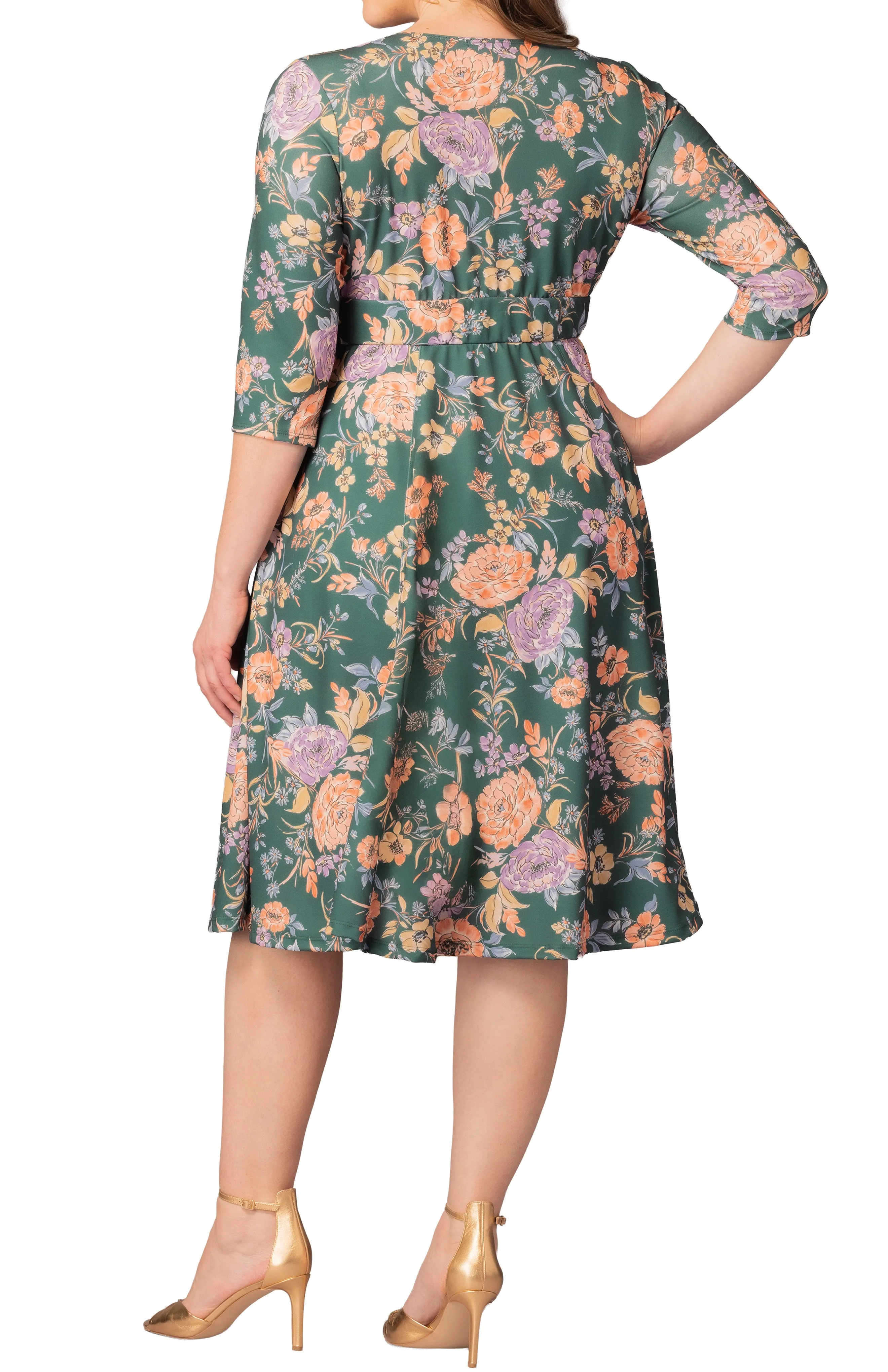 Royal Sweetheart Cocktail Dress - Green Garden - Plus sold by Dress Barn product image thumbnail 2