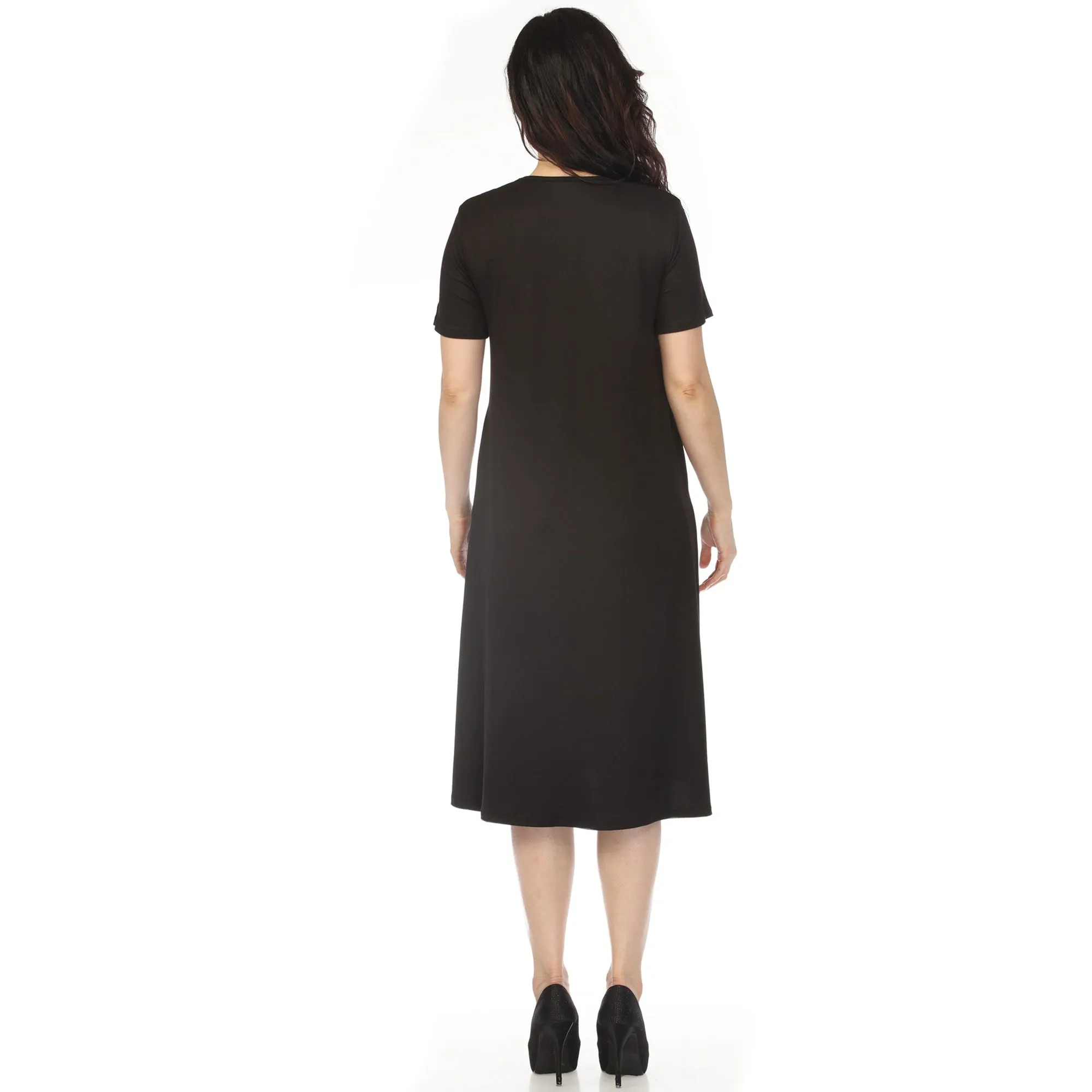 Women's Crew Neck T-Shirt Dress - Black sold by Dress Barn product image thumbnail 3