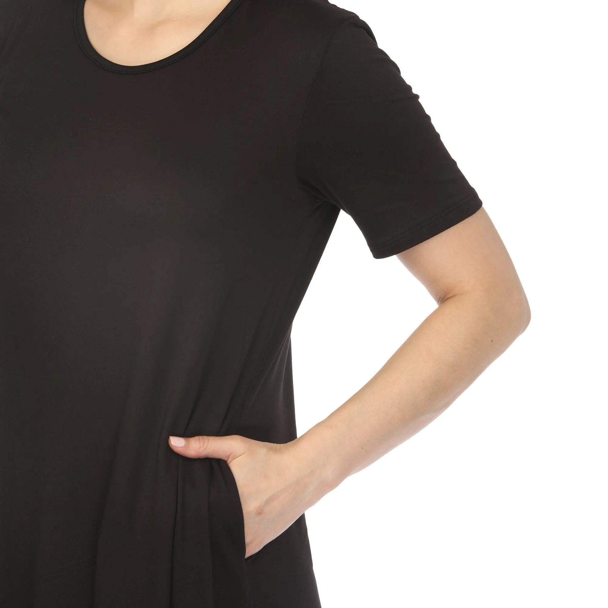 Women's Crew Neck T-Shirt Dress - Black sold by Dress Barn product image thumbnail 4