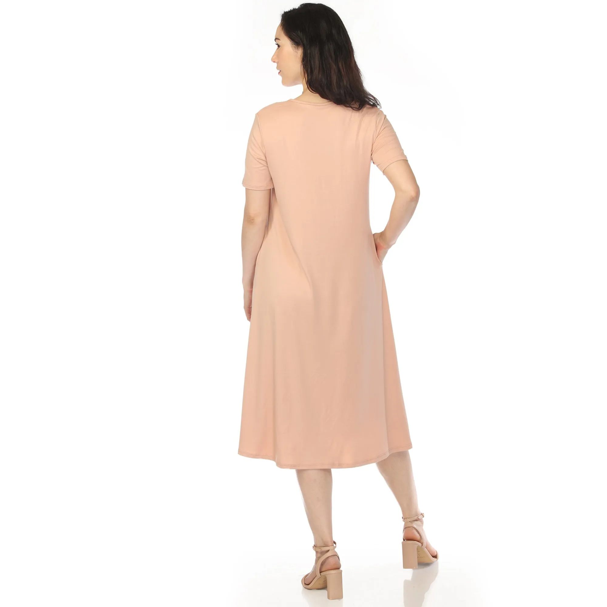 Women's Crew Neck T-Shirt Dress - Rose Gold sold by Dress Barn product image thumbnail 3