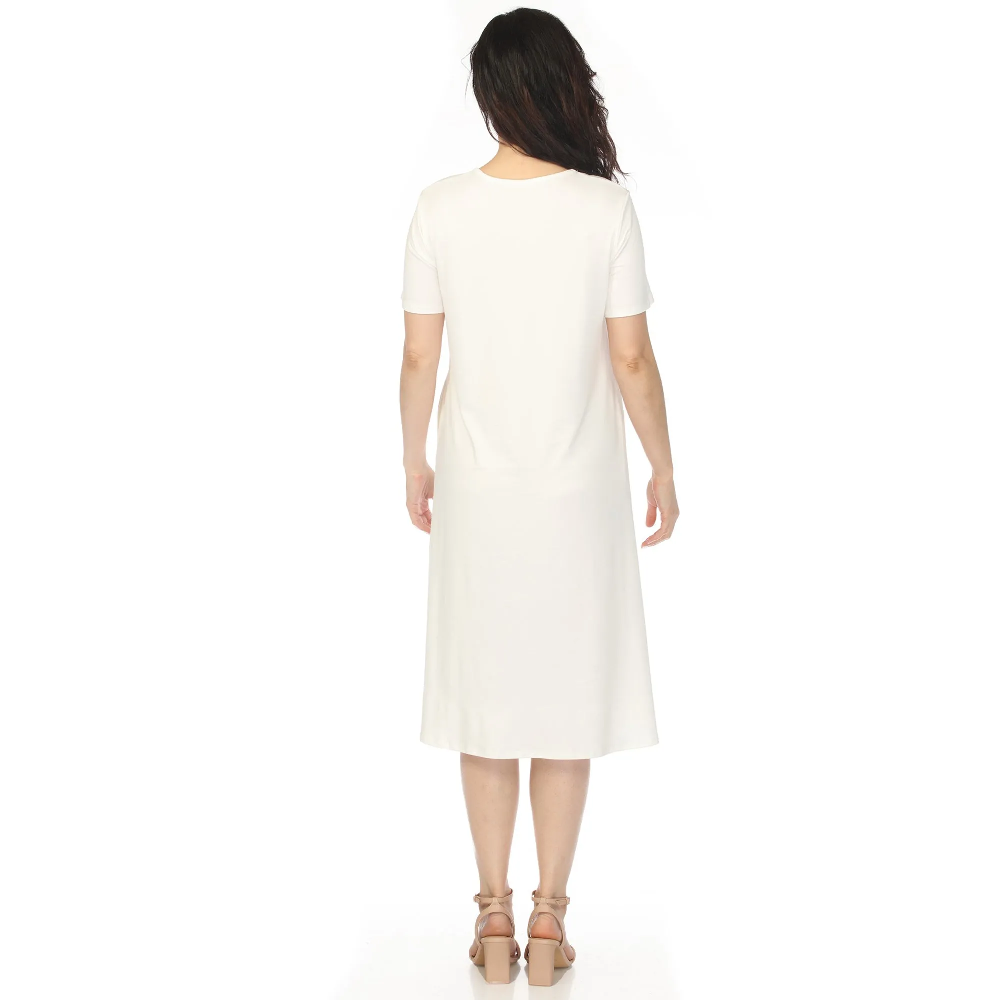 Women's Crew Neck T-Shirt Dress - Off White sold by Dress Barn product image thumbnail 3