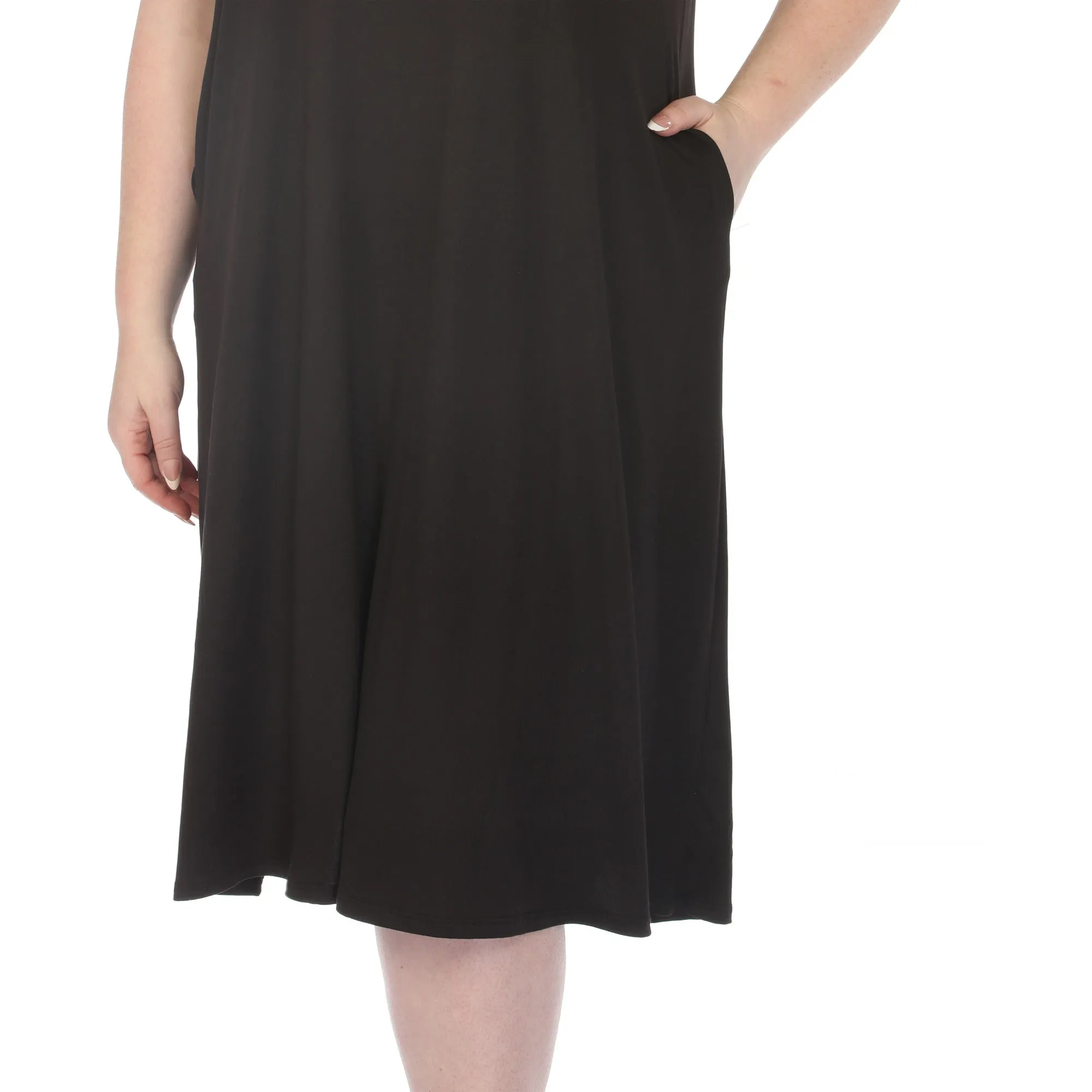 Women's Crew Neck T-Shirt Dress - Black - Plus sold by Dress Barn product image thumbnail 4
