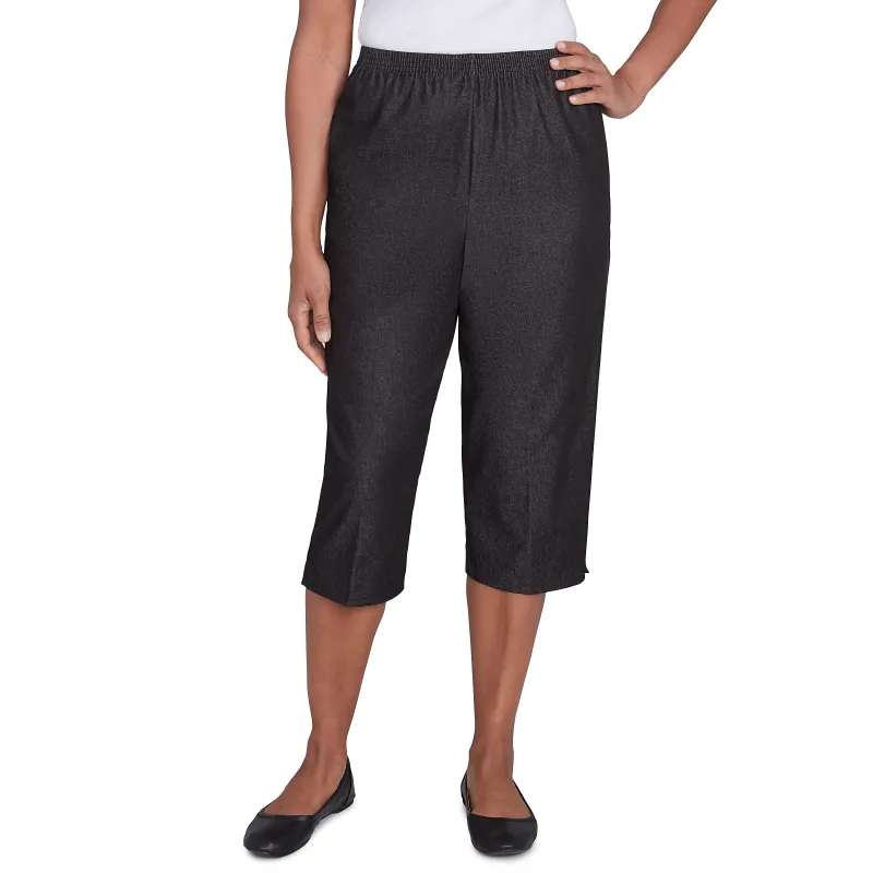 Alfred Dunner Relaxed Fit Denim Capri made by Dress Barn