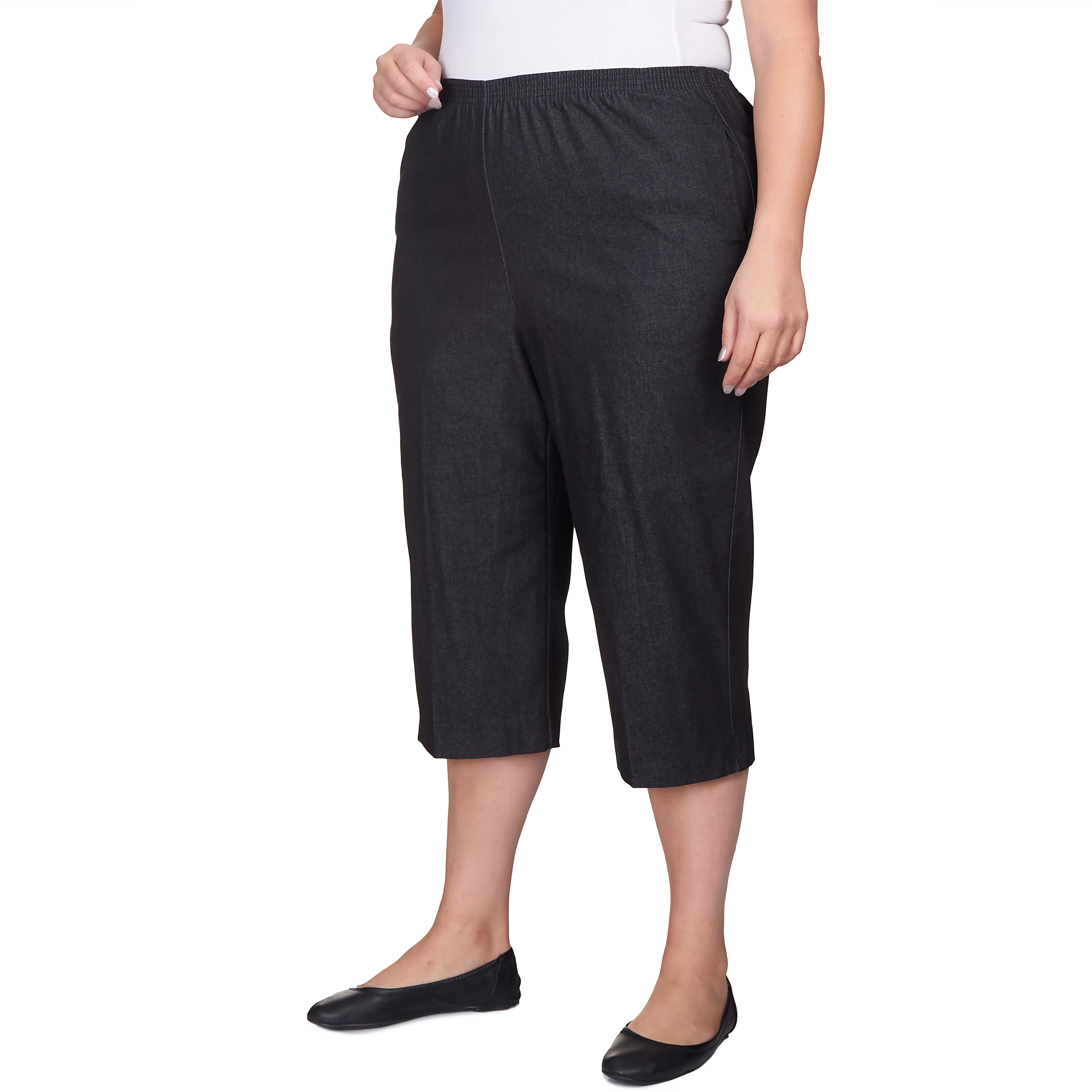 Alfred Dunner Women's Relaxed Fit Denim Capri - Plus sold by Dress Barn product image thumbnail 5