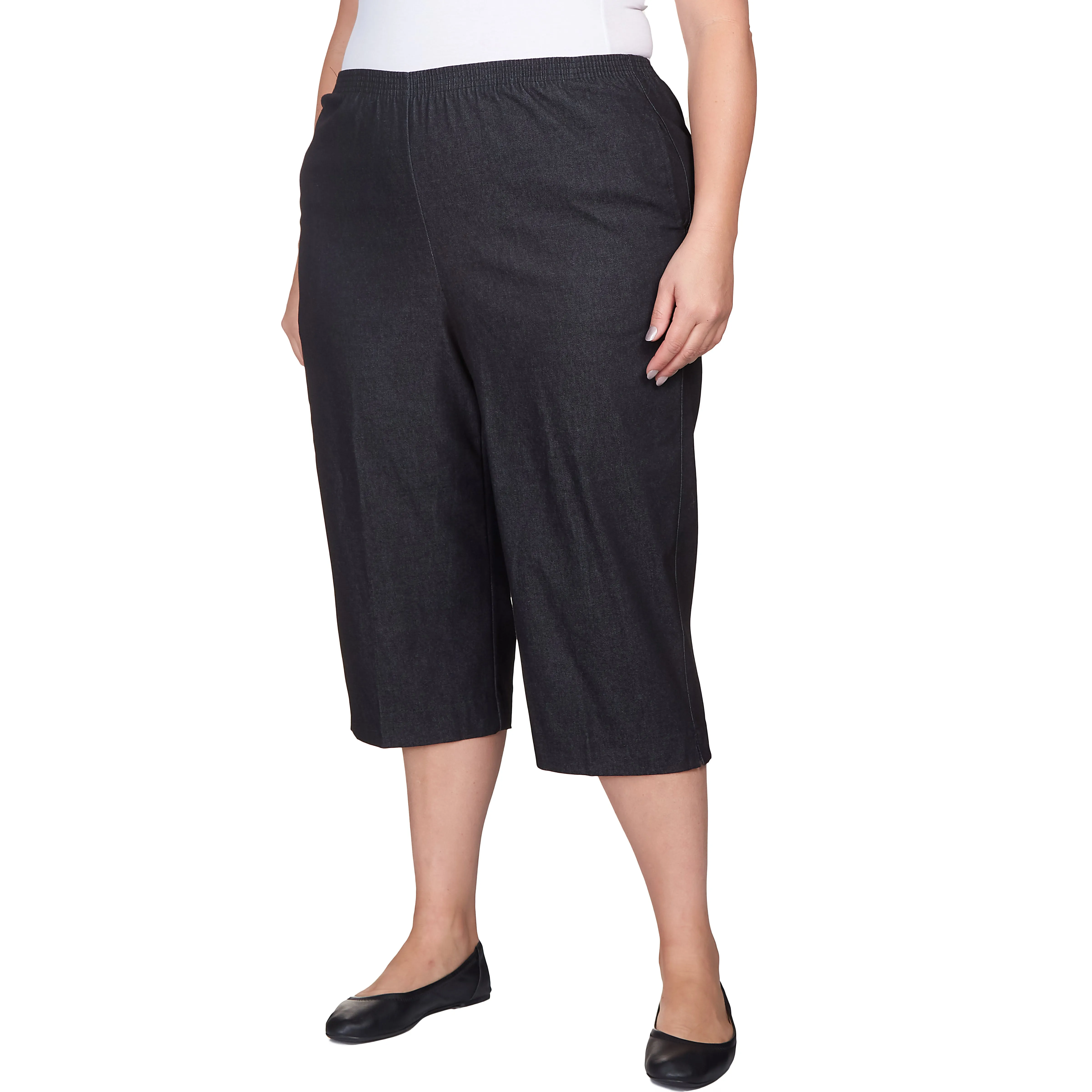 Alfred Dunner Women's Relaxed Fit Denim Capri - Plus sold by Dress Barn product image thumbnail 3