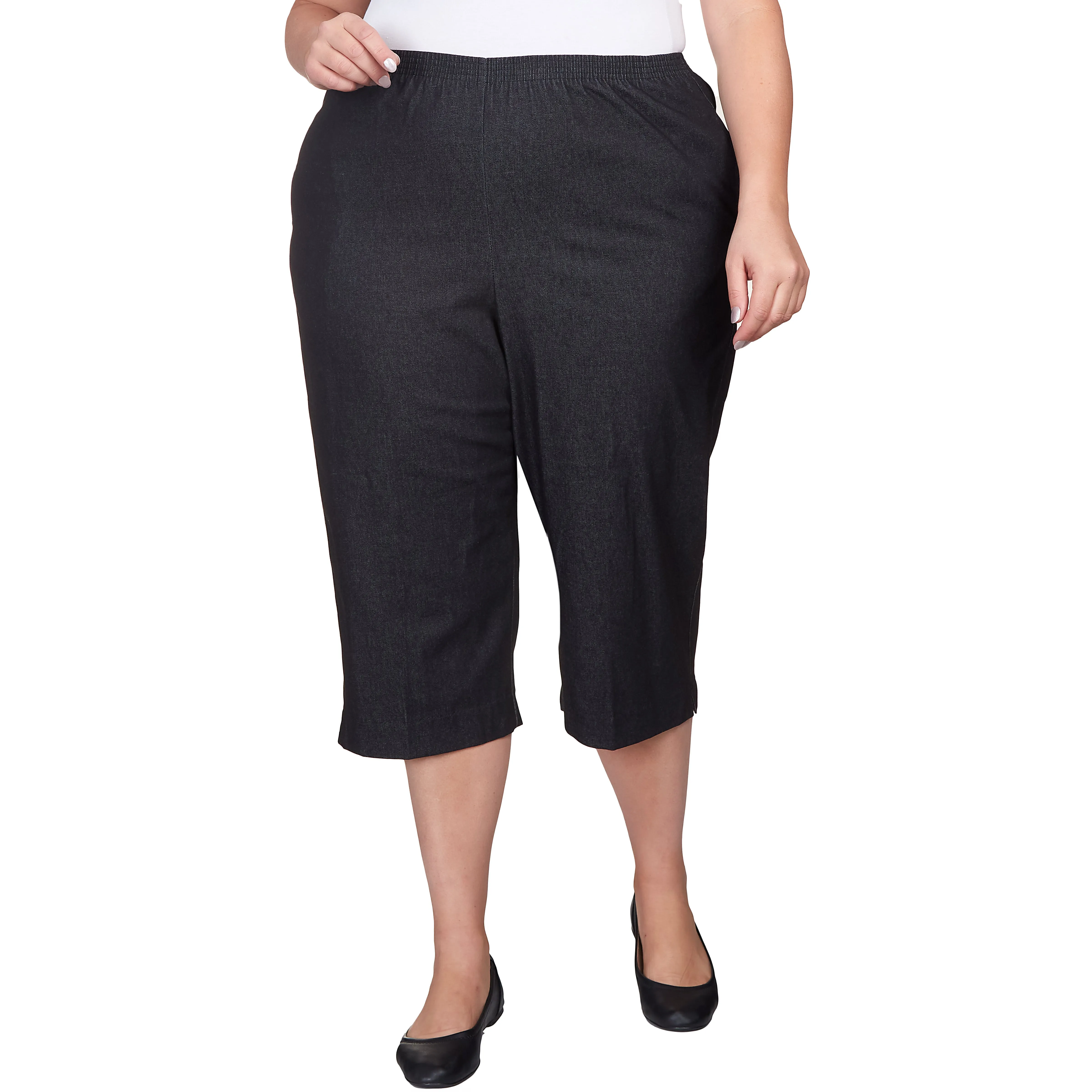 Alfred Dunner Women's Relaxed Fit Denim Capri - Plus sold by Dress Barn