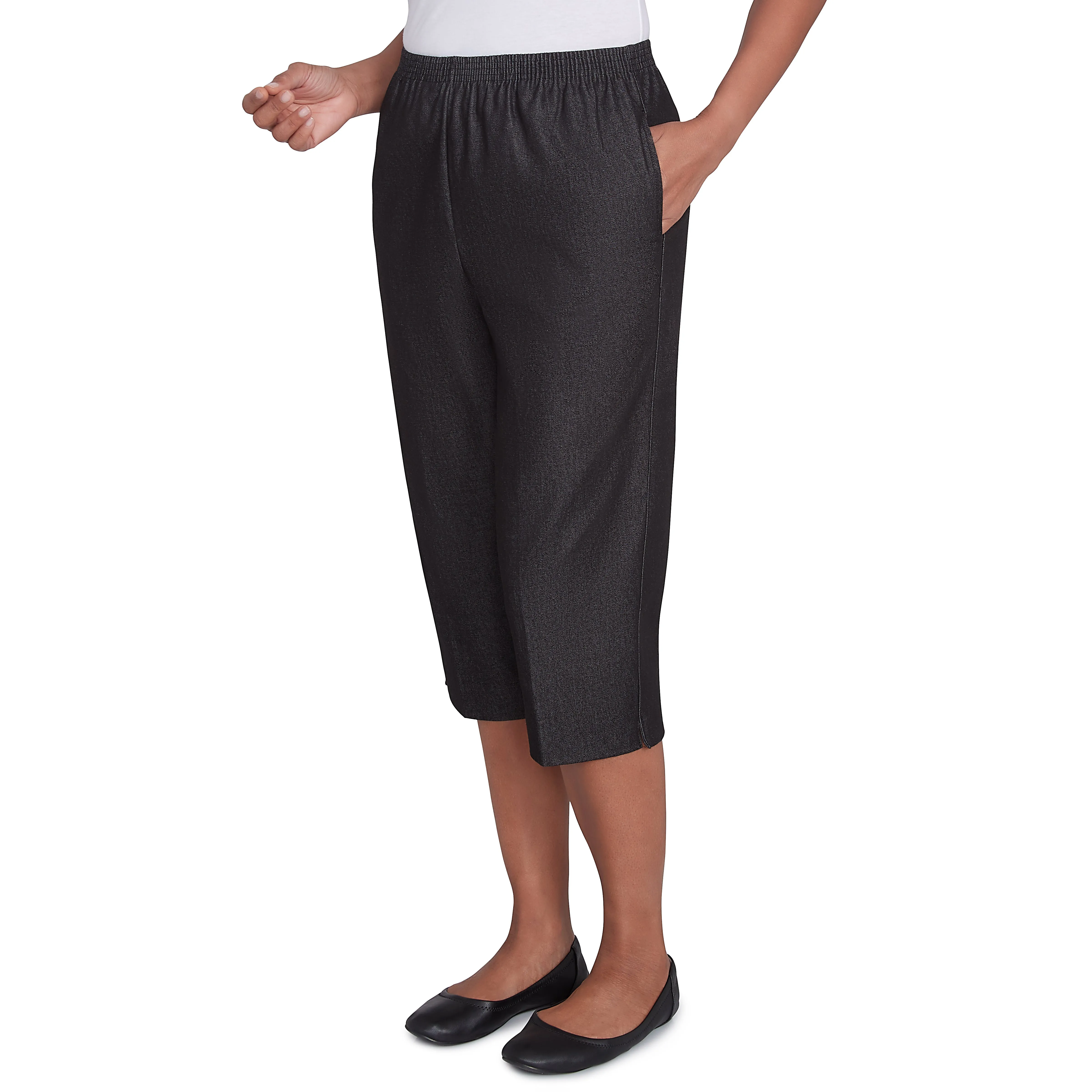 Alfred Dunner Women's Relaxed Fit Denim Capri- Petite sold by Dress Barn product image thumbnail 3