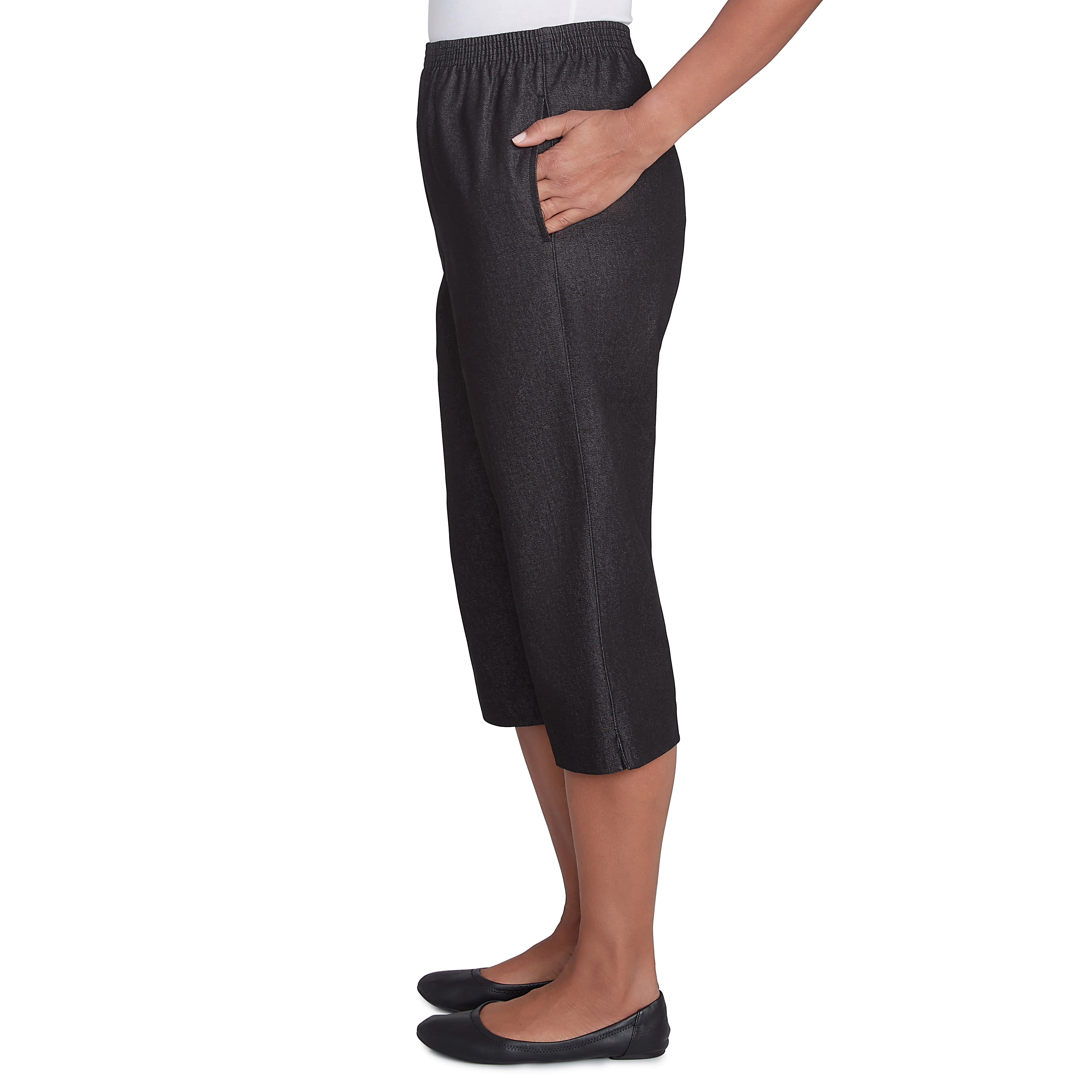 Alfred Dunner Women's Relaxed Fit Denim Capri- Petite sold by Dress Barn product image thumbnail 4