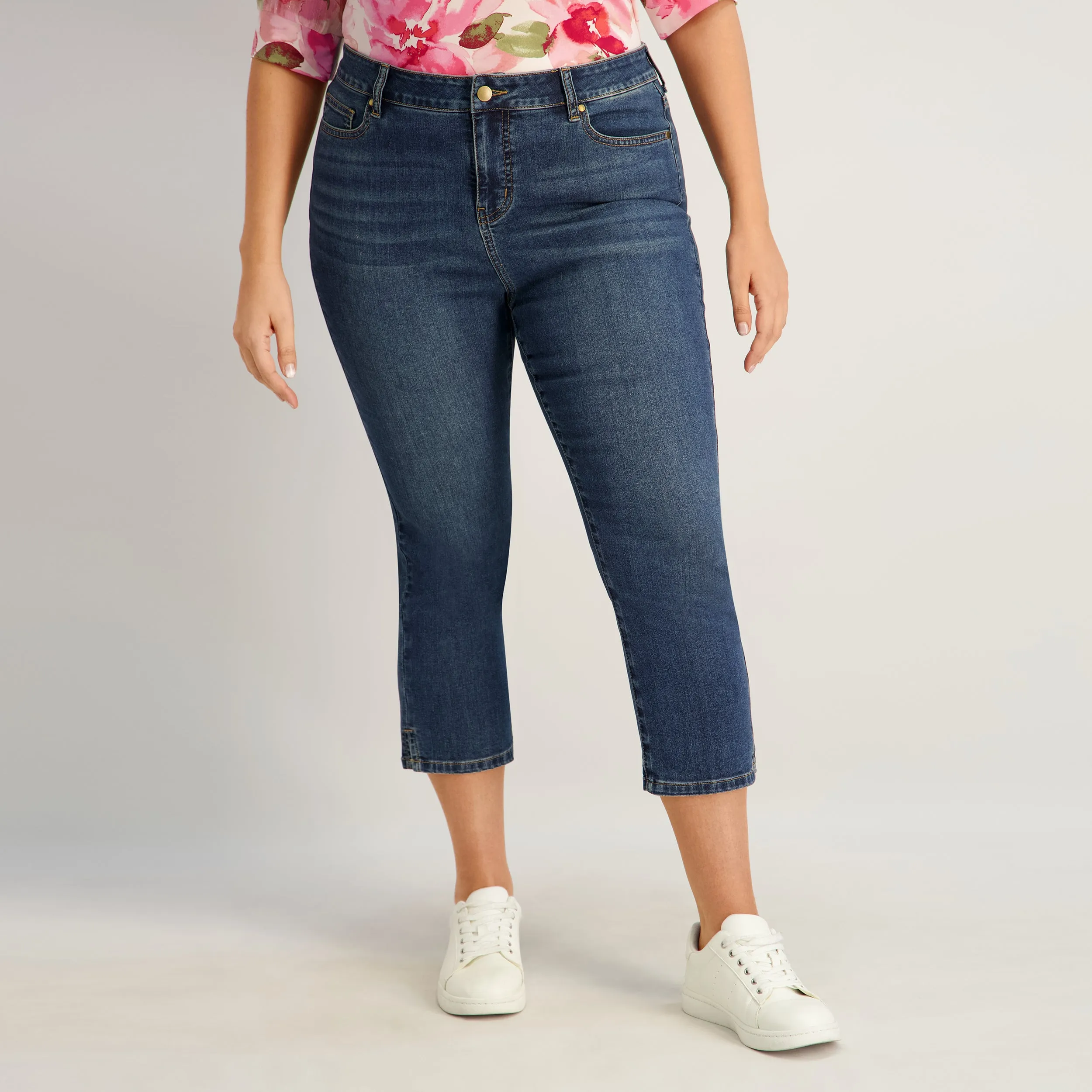 Westport Signature Side Slit Capri in Vintage - Plus sold by Dress Barn product image thumbnail 2