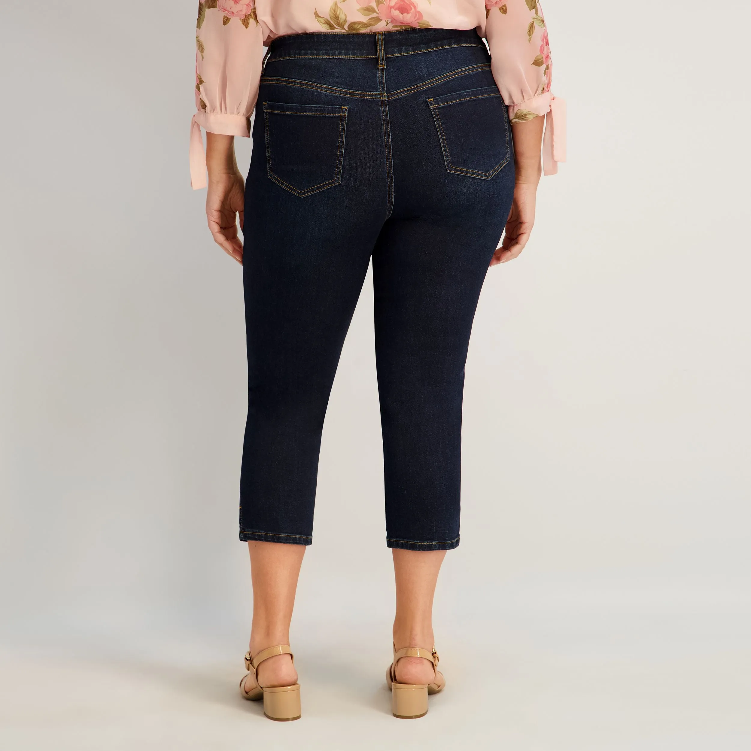 Westport Signature Side Slit Capri in Rinse - Plus sold by Dress Barn product image thumbnail 4