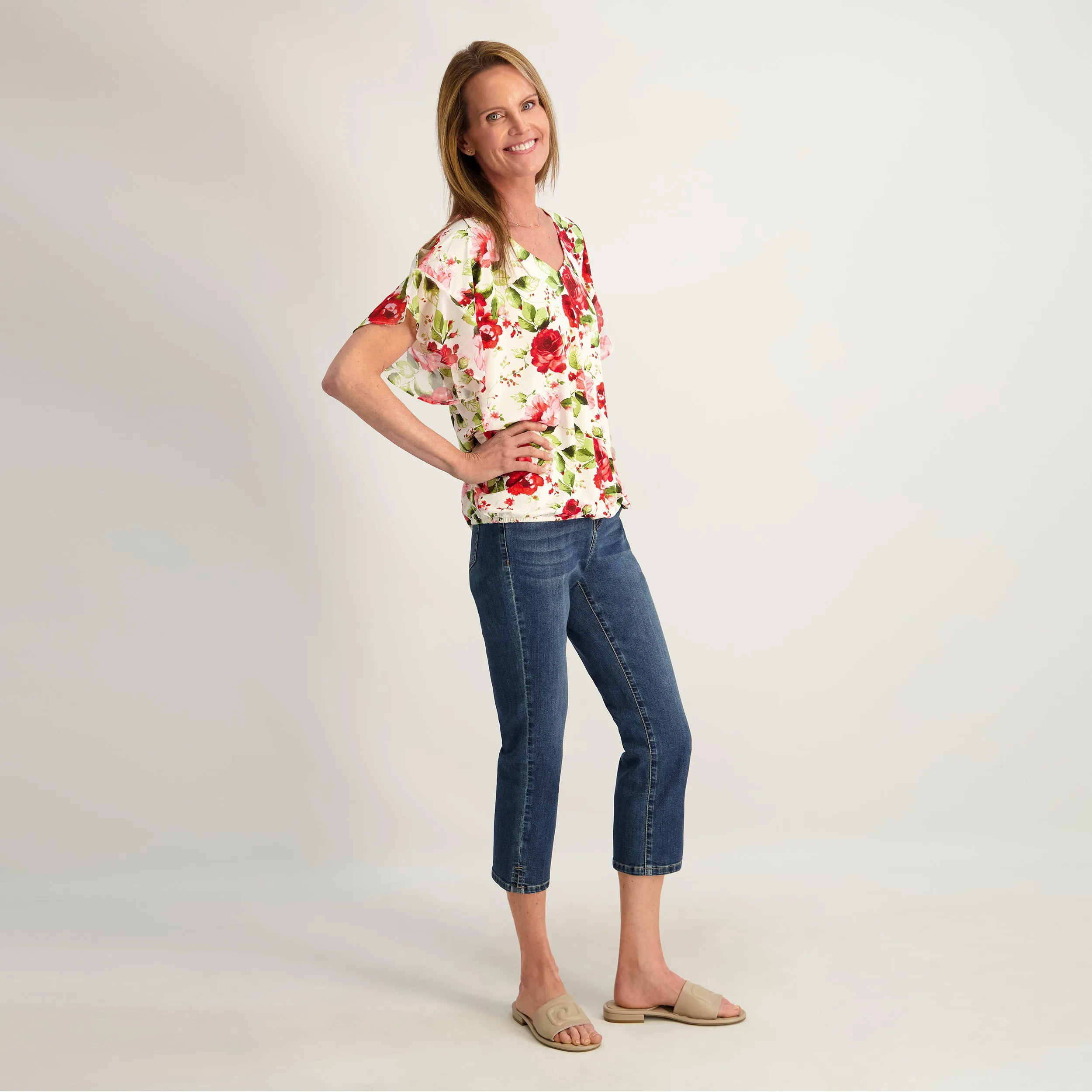Westport Signature Side Slit Capri in Vintage sold by Dress Barn