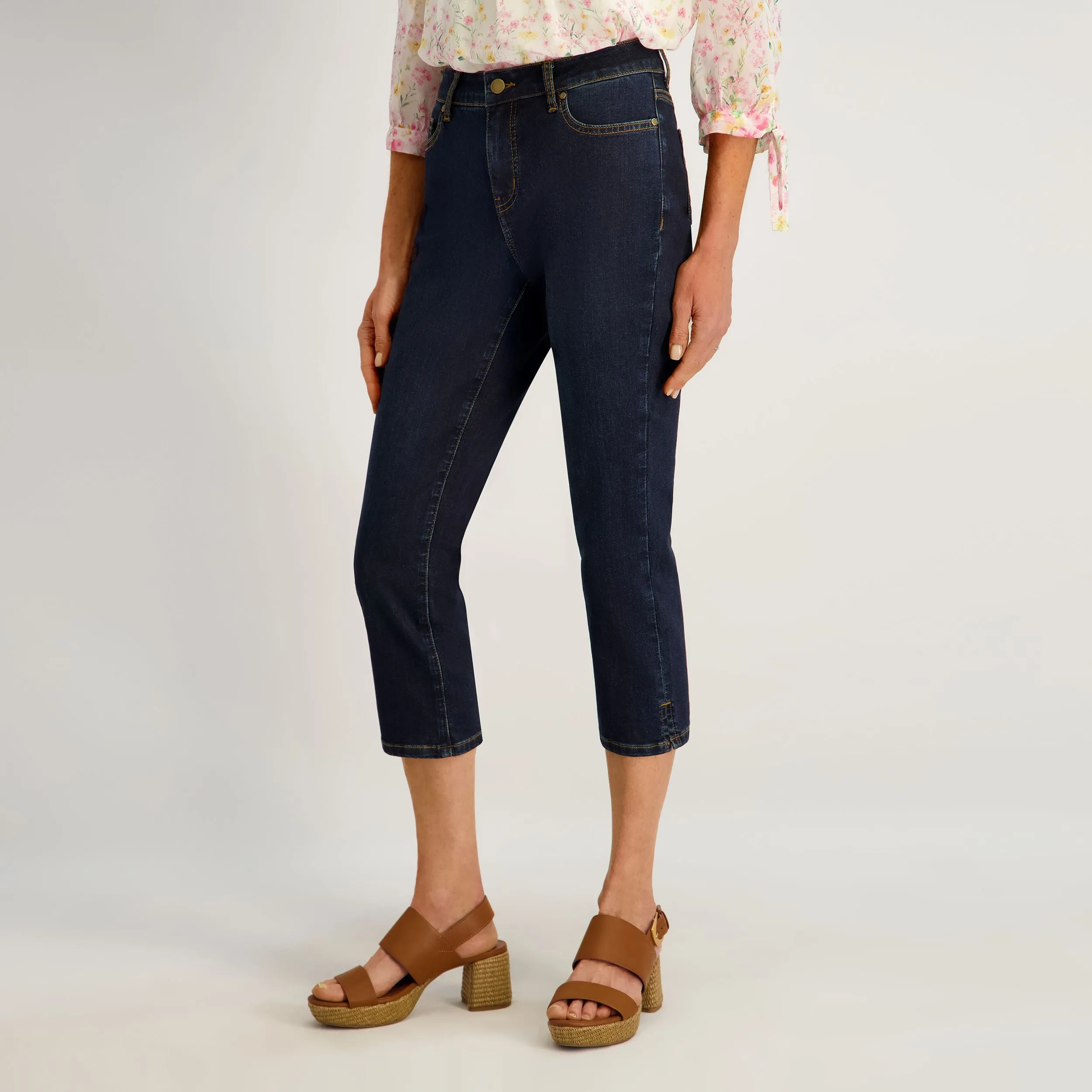 Westport Signature Side Slit Capri in Rinse sold by Dress Barn product image thumbnail 2