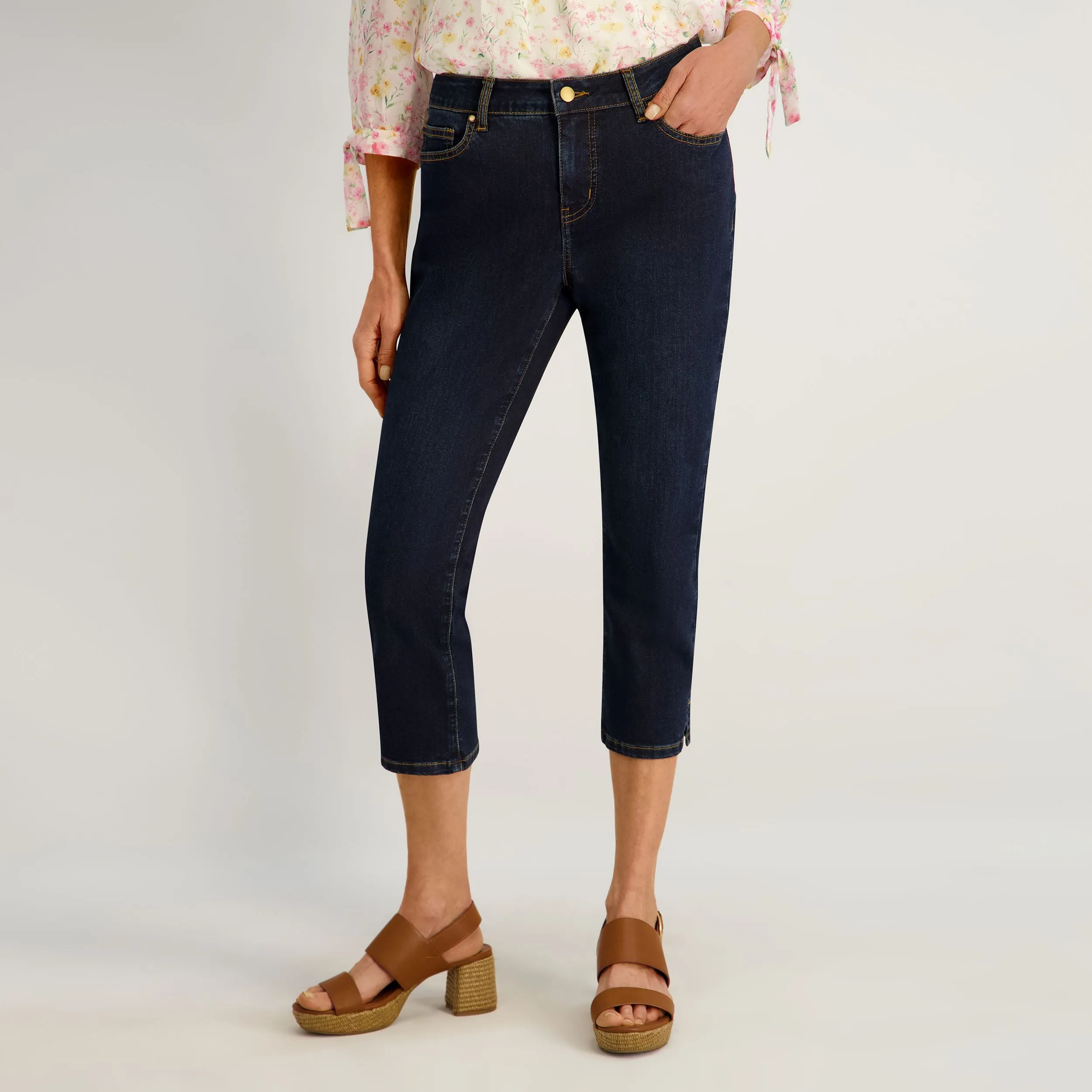 Westport Signature Side Slit Capri in Rinse sold by Dress Barn product image thumbnail 3