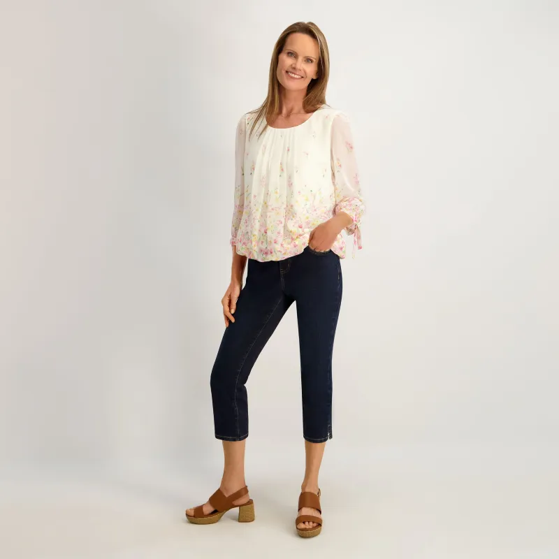 Westport Signature Side Slit Capri in Rinse made by Dress Barn