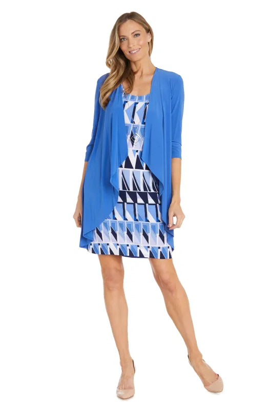 R & M Richards 2 Piece Jacket Dress in Periwinkle made by Dress Barn