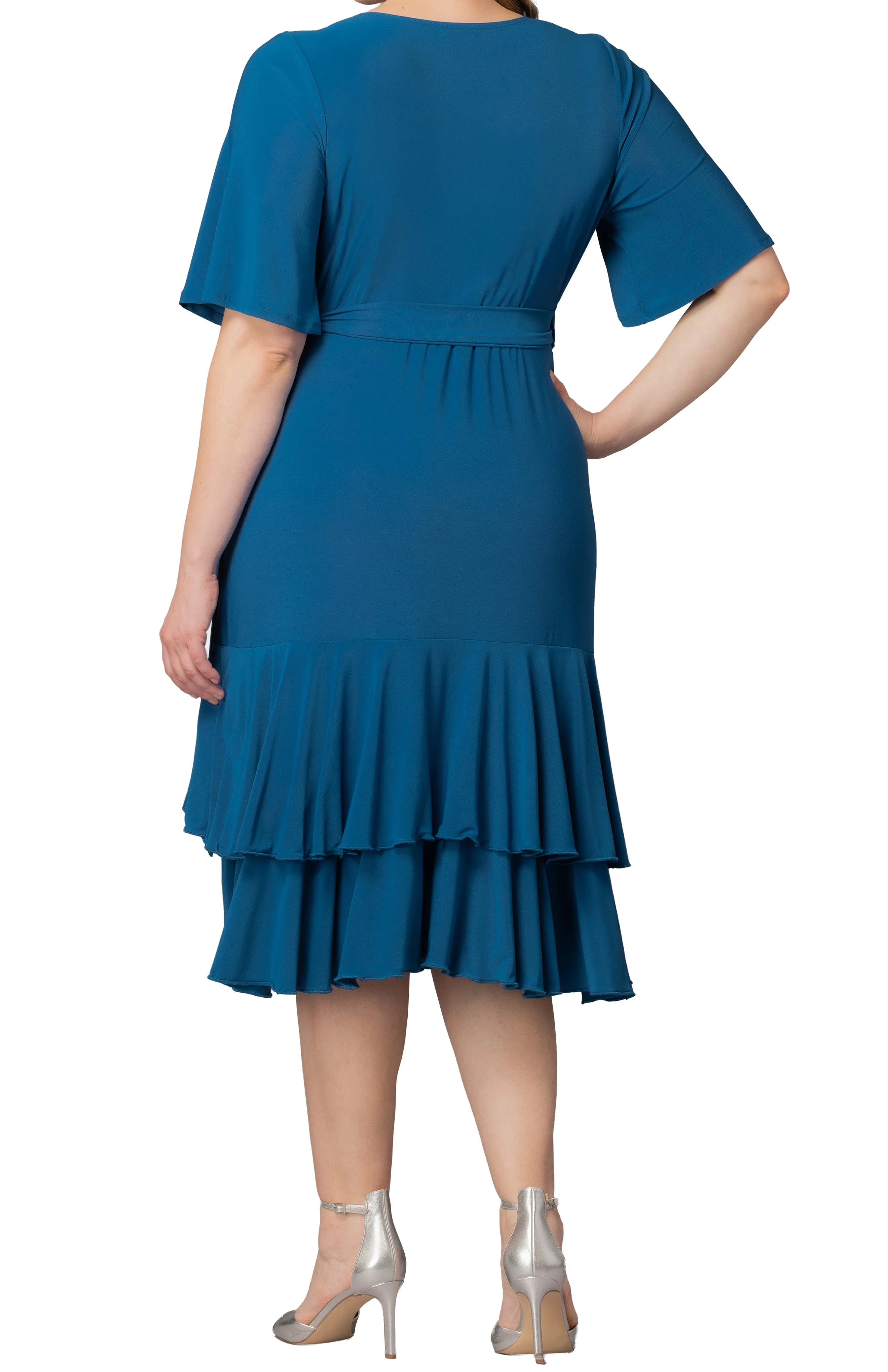 Miranda Wrap Dress - Aegean Blue - Plus sold by Dress Barn product image thumbnail 2
