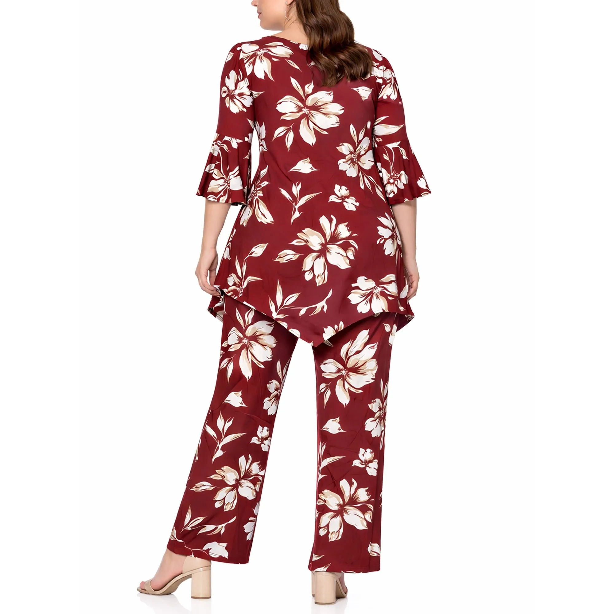Plus Size Floral Tunic Top & Wide-Leg Pant Set sold by Dress Barn product image thumbnail 2