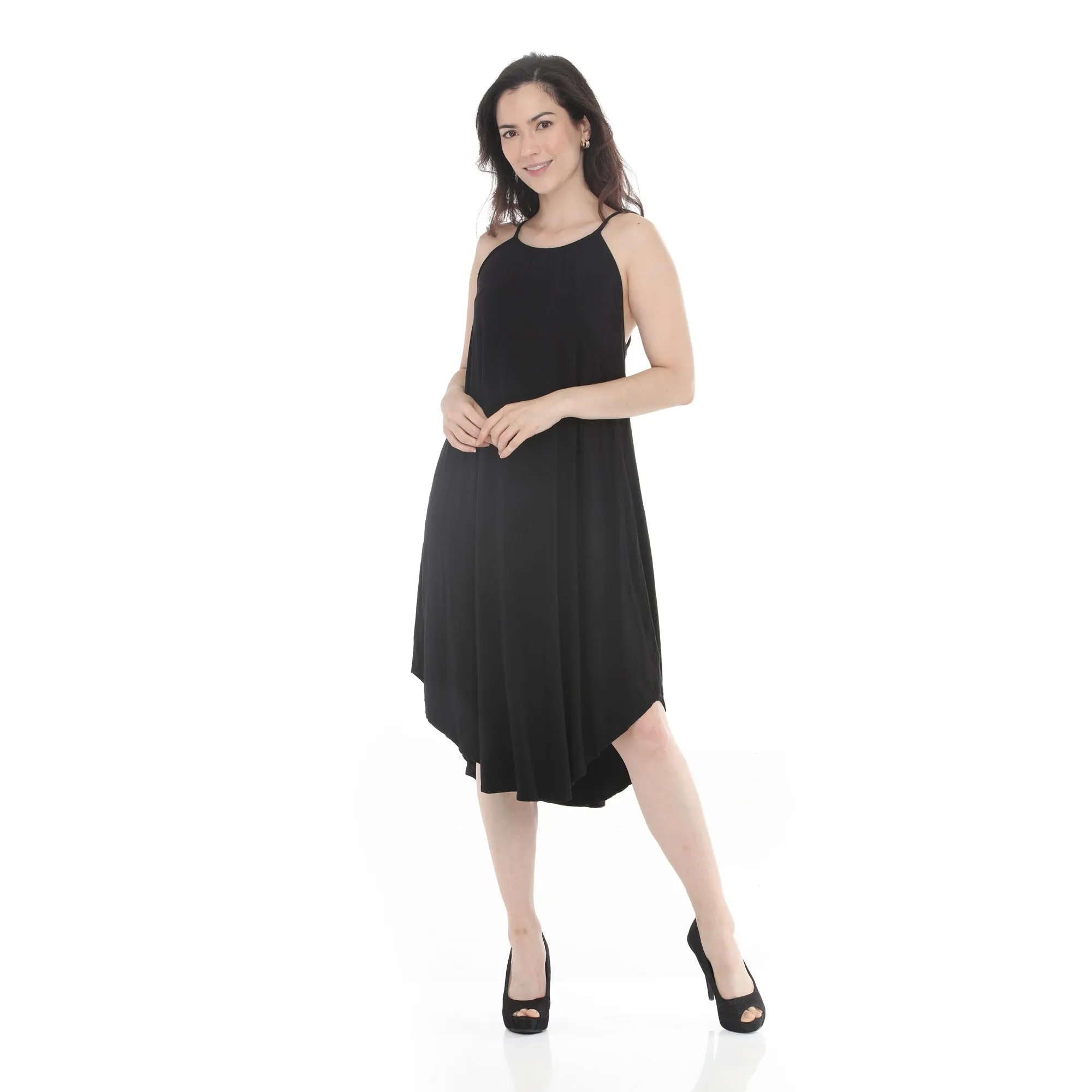 Women's Halter Neck Swing Midi Dress sold by Dress Barn