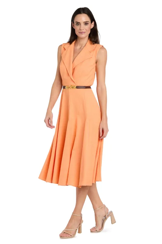 Fit and Flare Shirt Dress with Belt made by Dress Barn