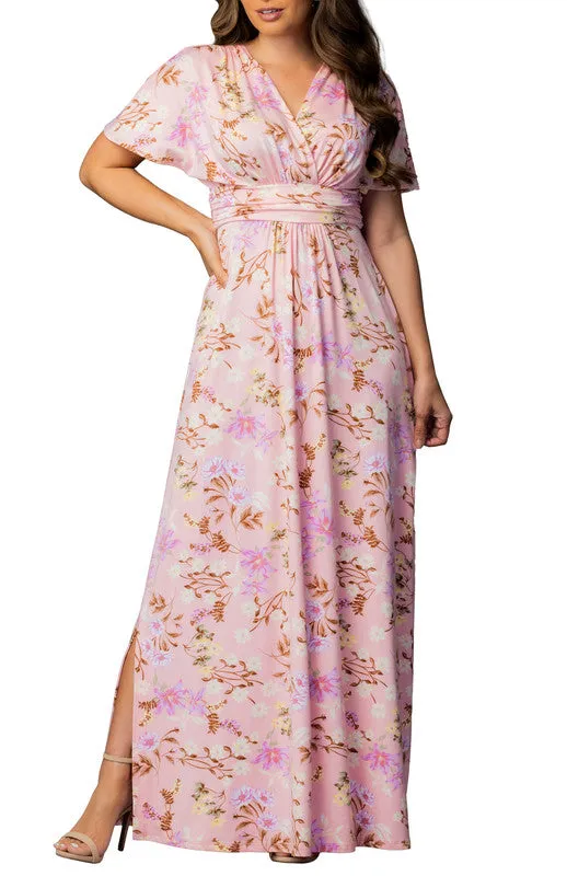 Vienna Maxi Dress - Lively Peach Floral made by Dress Barn