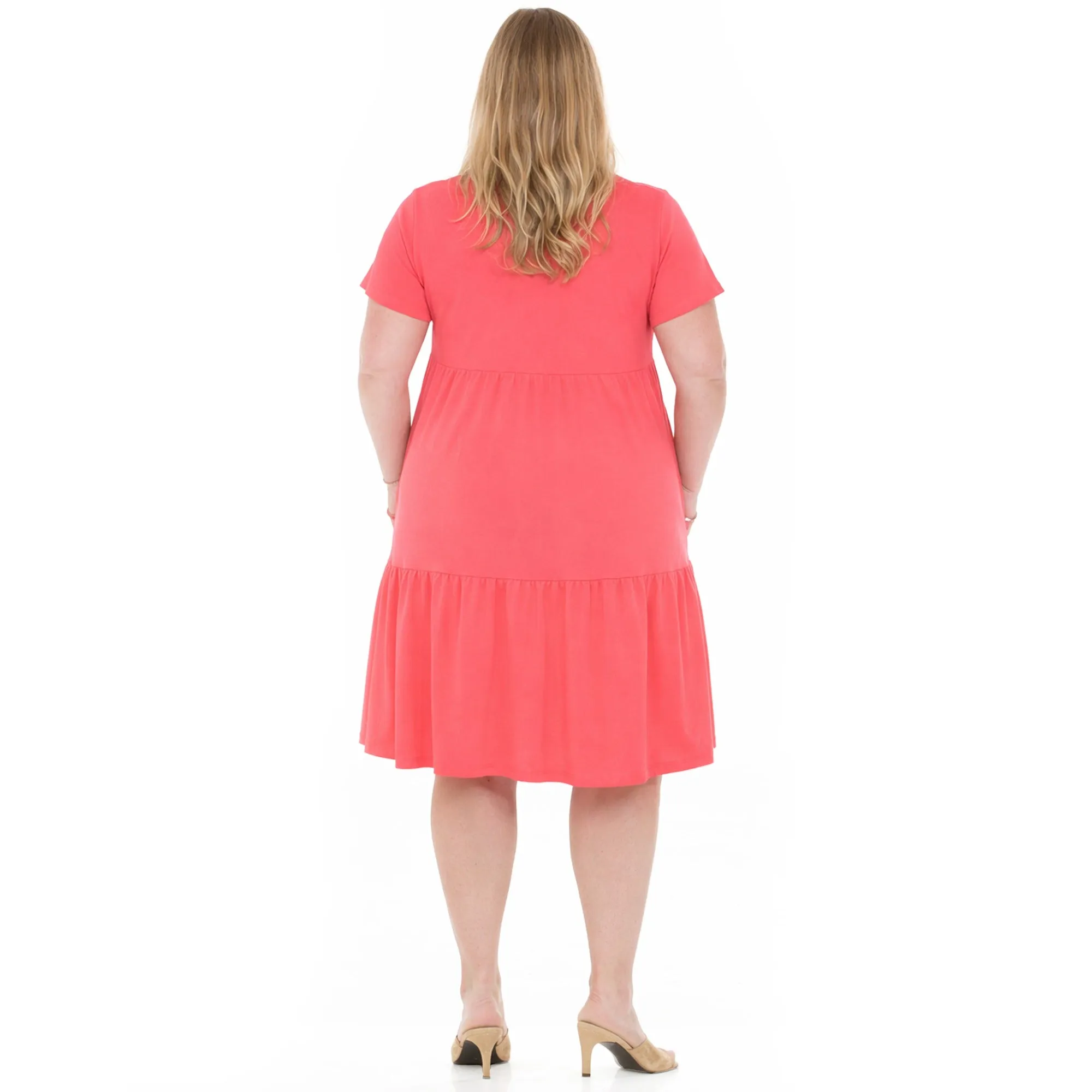 Plus Size Flutter Sleeve Ruffle Tiered Dress sold by Dress Barn product image thumbnail 3