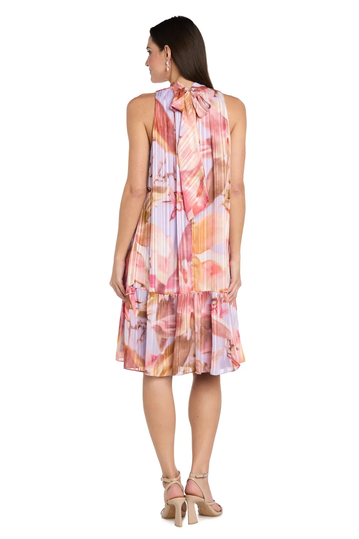 Printed Chiffon Halter Dress with Flounce sold by Dress Barn product image thumbnail 2