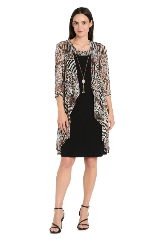 2-Piece Jacket Dress with Detachable Necklace made by Dress Barn