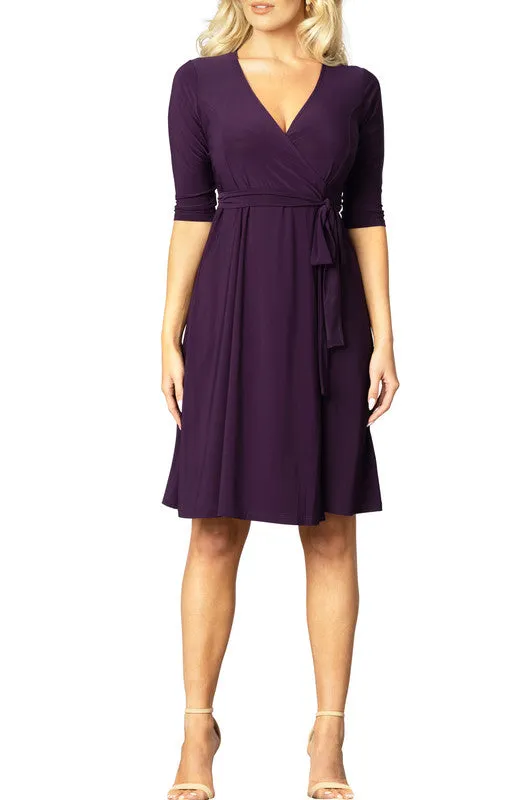 Essential Wrap Dress in Plum Passion made by Dress Barn