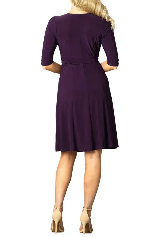 Essential Wrap Dress in Plum Passion sold by Dress Barn product image thumbnail 2