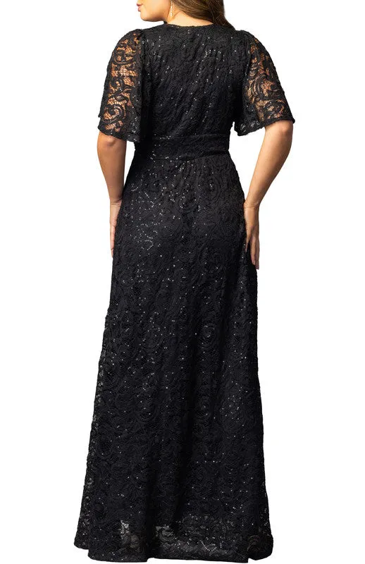 Luminous Sequin Lace Evening Gown sold by Dress Barn product image thumbnail 5