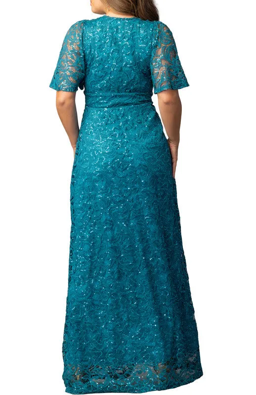 Luminous Sequin Lace Evening Gown sold by Dress Barn product image thumbnail 2