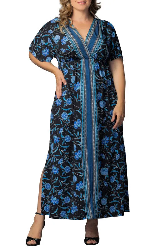 Wanderlust Border Print Maxi Dress - Plus sold by Dress Barn product image thumbnail 4