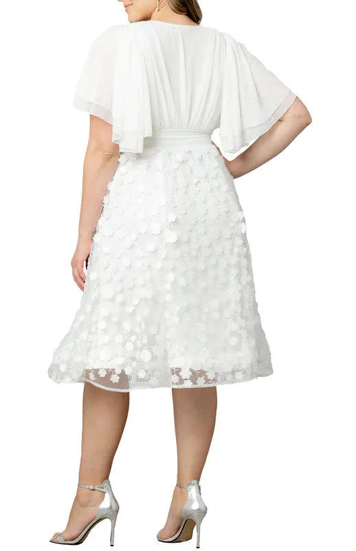 Pretty Petals Mesh Cocktail Dress - Plus sold by Dress Barn product image thumbnail 2