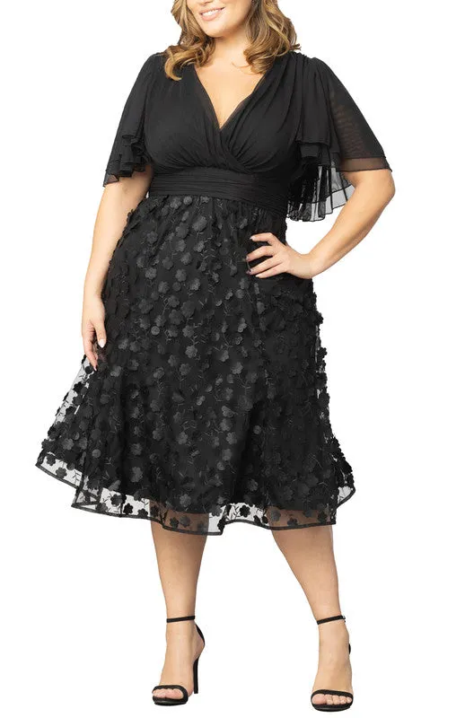 Pretty Petals Mesh Cocktail Dress - Plus sold by Dress Barn product image thumbnail 4