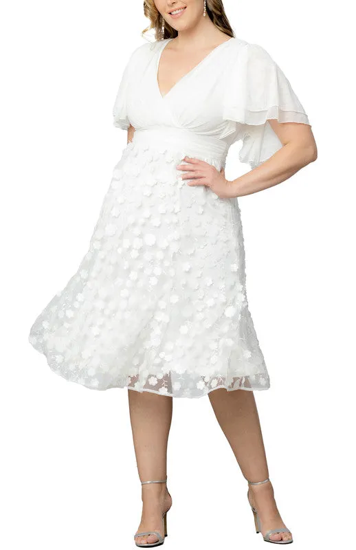 Pretty Petals Mesh Cocktail Dress - Plus sold by Dress Barn