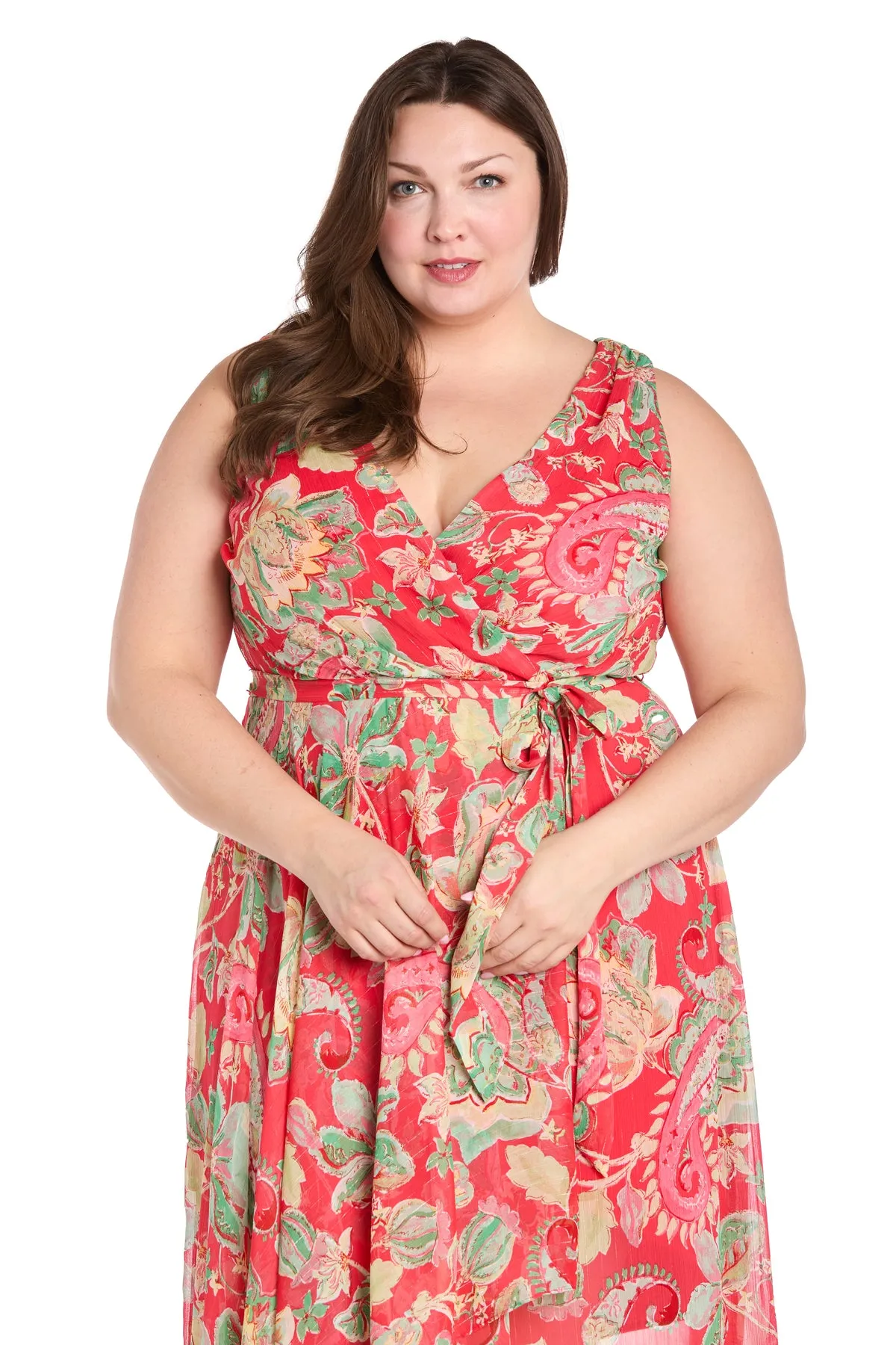 Printed Chiffon Surplice Maxi - Plus sold by Dress Barn product image thumbnail 3