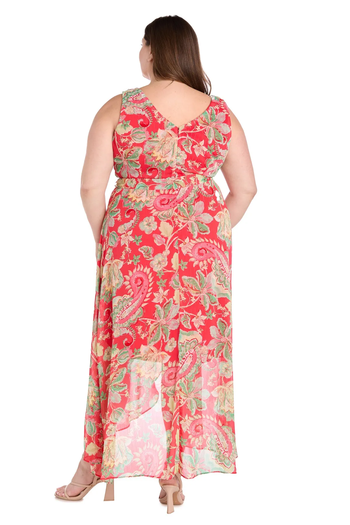 Printed Chiffon Surplice Maxi - Plus sold by Dress Barn product image thumbnail 2
