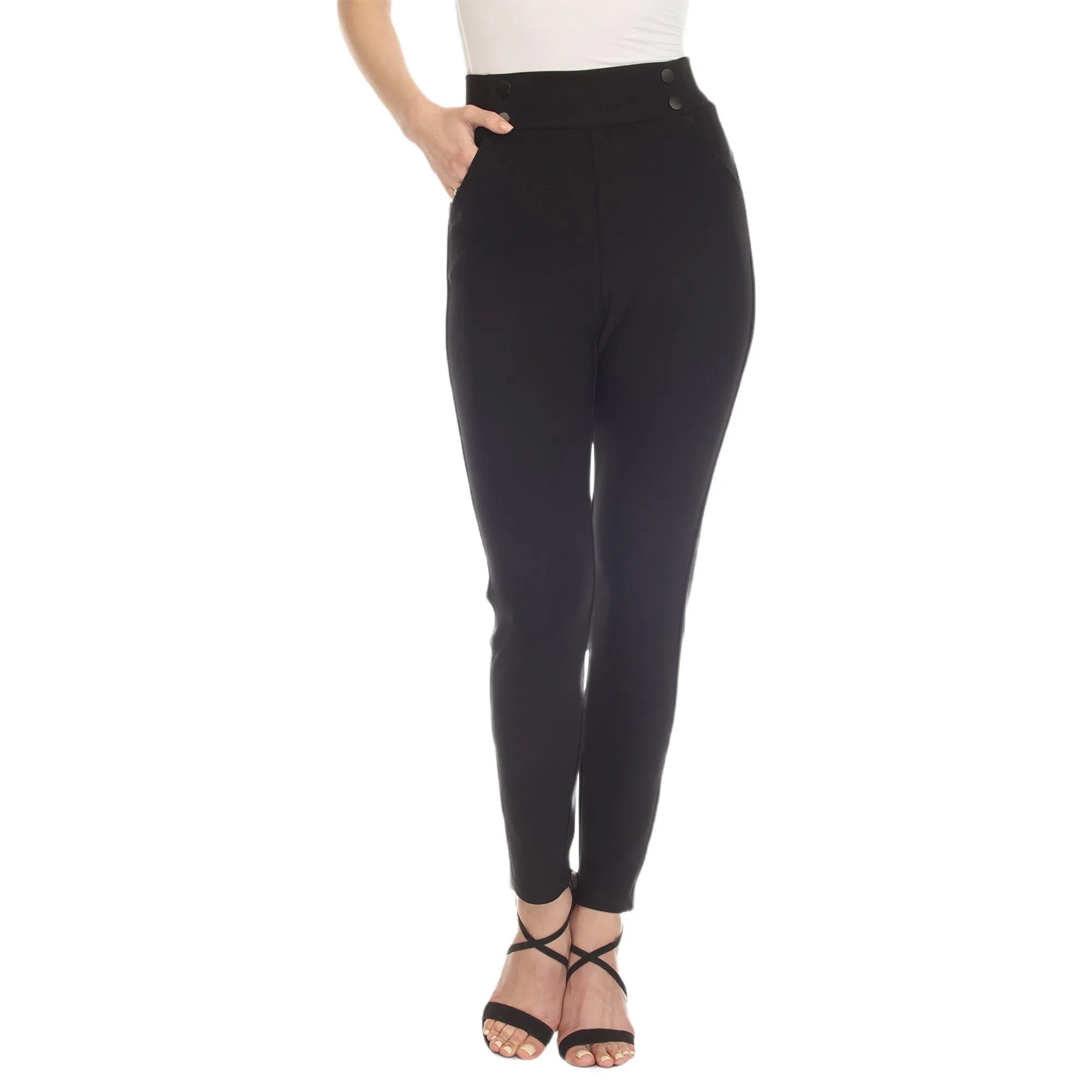 Women's Flutter Sleeve Top and Scuba Pants Set - Black sold by Dress Barn product image thumbnail 5